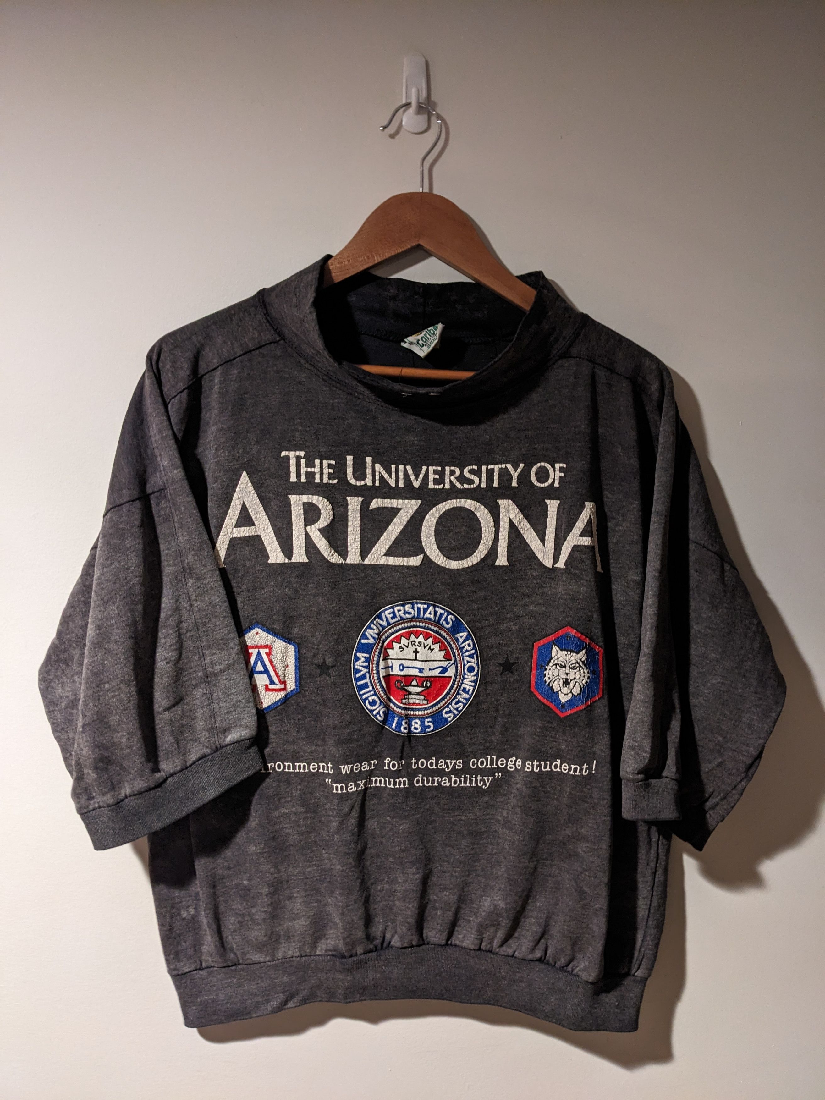 Vintage Vintage 90s University of Arizona Light Sweatshirt T-Shirt Size US XL / EU 56 / 4 - 1 Thumbnail
