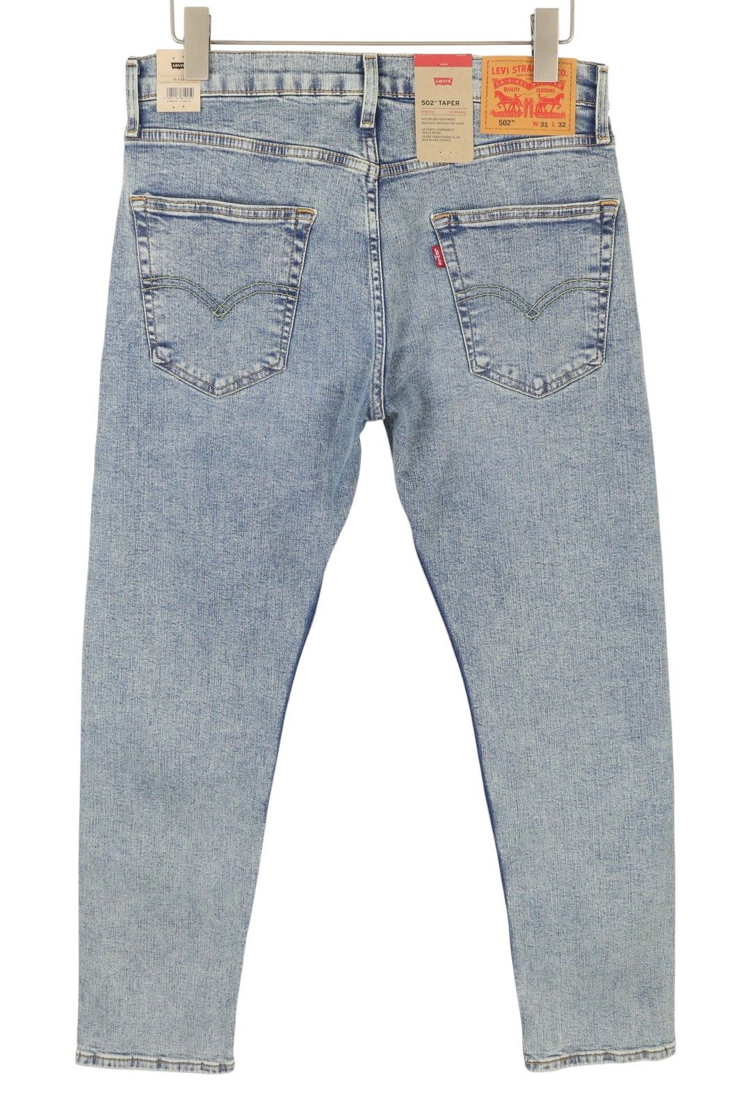 Levi's 502 W31/L32 Taper Zip Faded Blue Denim Jeans 87088 Size US 31 - 4 Thumbnail