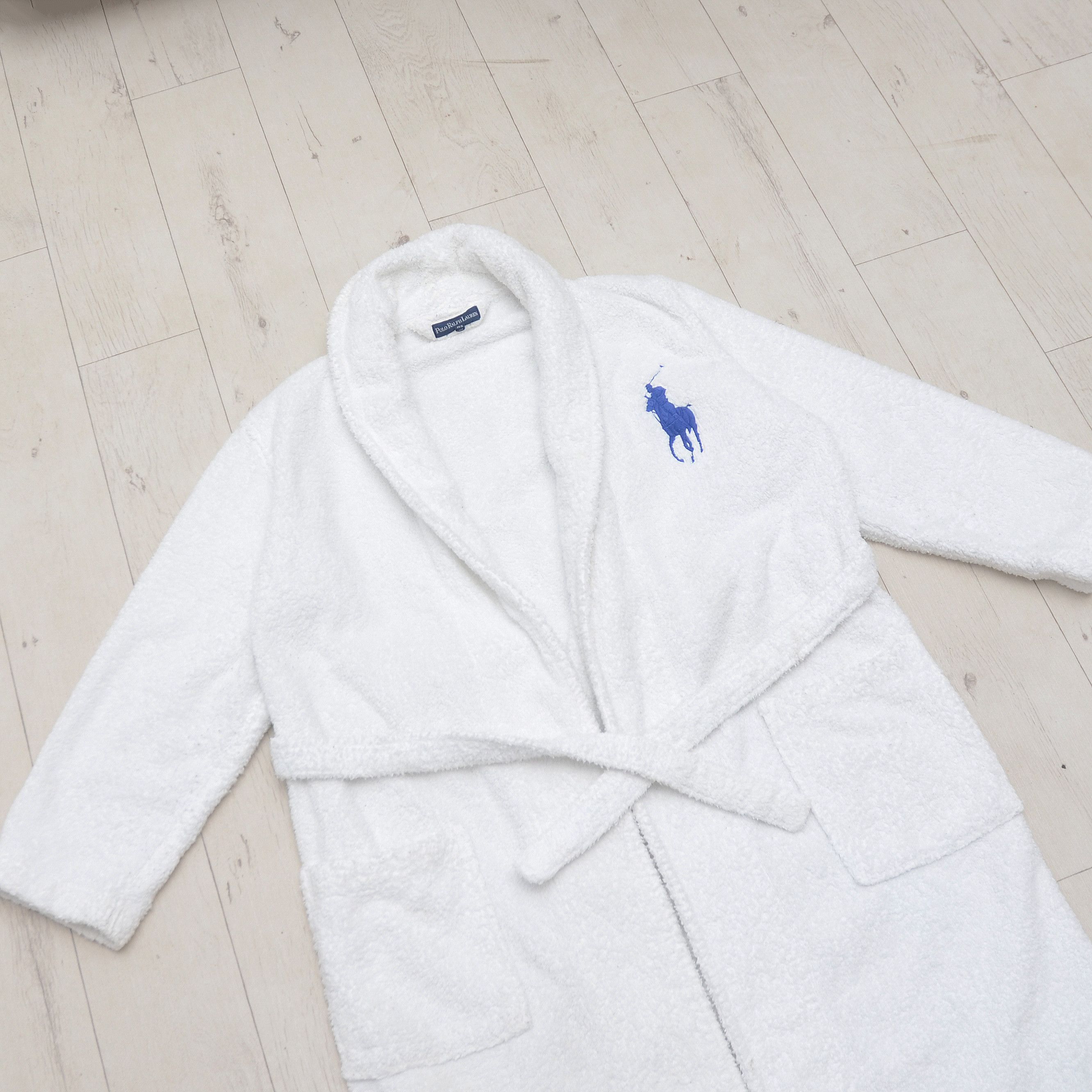 Polo Ralph Lauren × Ralph Lauren × Vintage Polo Ralph Lauren Unisex Robe Bathrobe S/M Big Pony Logo Size ONE SIZE - 2 Thumbnail