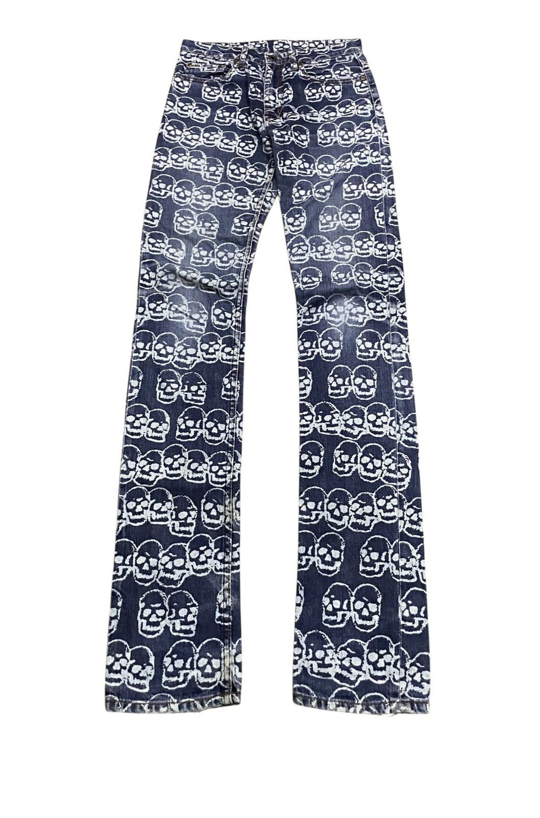 Hysteric Glamour Very Rare Vintage Hysteric Glamour Skull Print Jeans 1999s Size US 28 / EU 44 - 1 Thumbnail