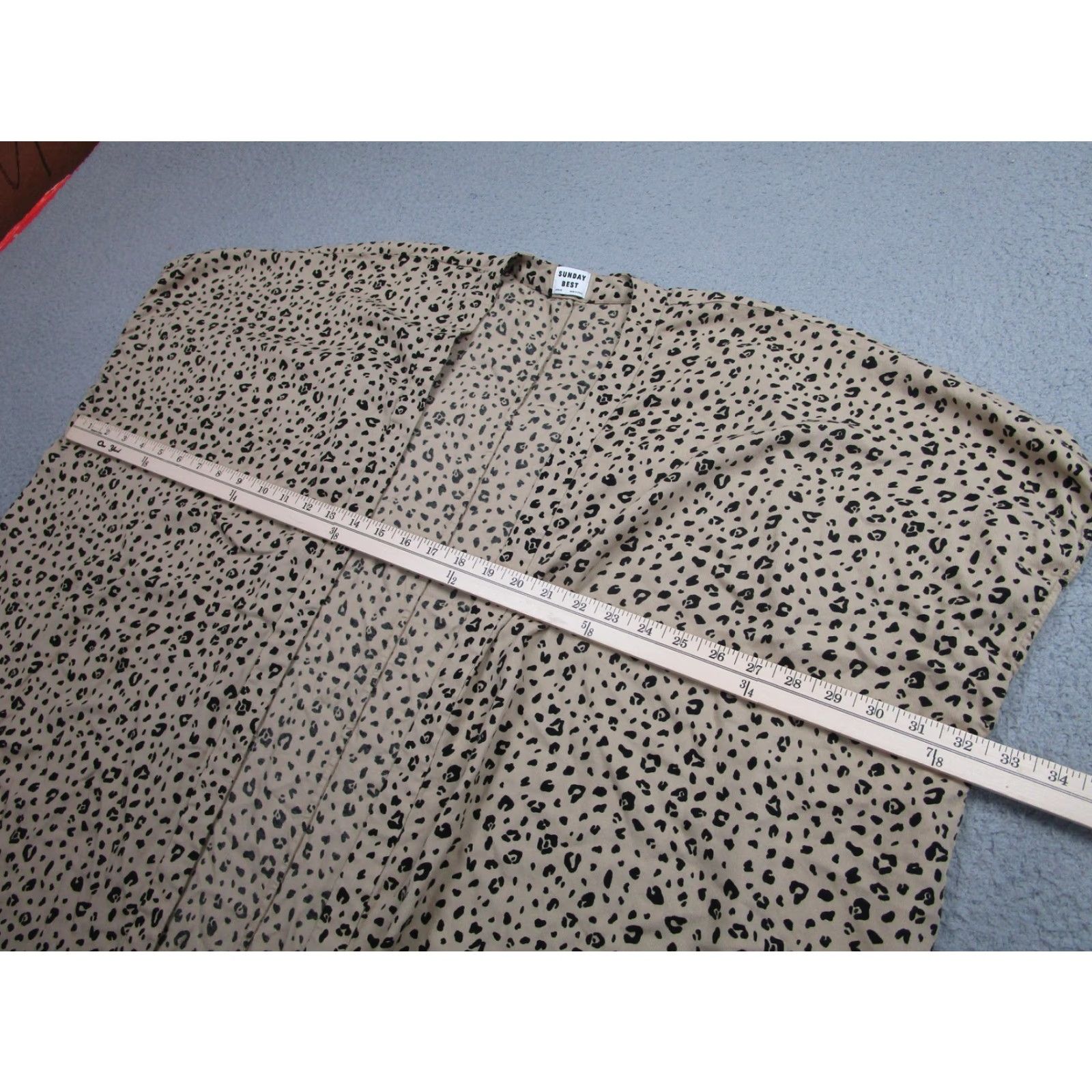 Vintage Sunday Best Kimono Cardigan Womens XXS XS Tan Leopard Print Open Front Wrap Size XXS / US 00 / IT 34 - 5 Thumbnail