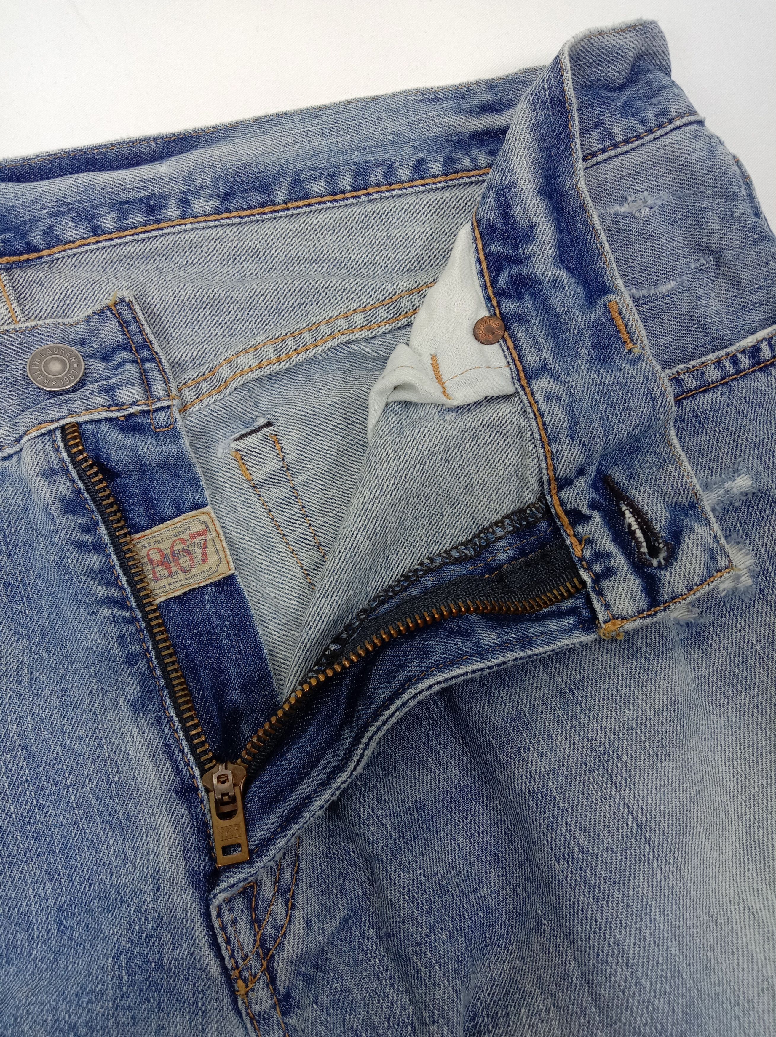 Polo Ralph Lauren Vintage Polo Ralph Lauren Light Wash Distressed Jeans Size US 34 / EU 50 - 9 Thumbnail