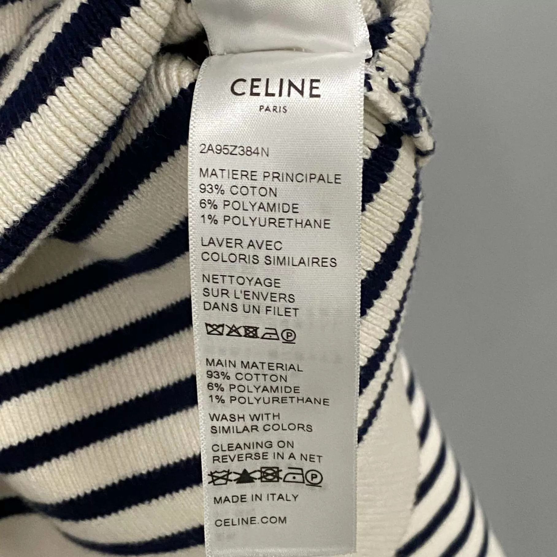 Celine Celine Striped Gold Buttons Sweater, Size M Size M / US 6-8 / IT 42-44 - 4 Thumbnail