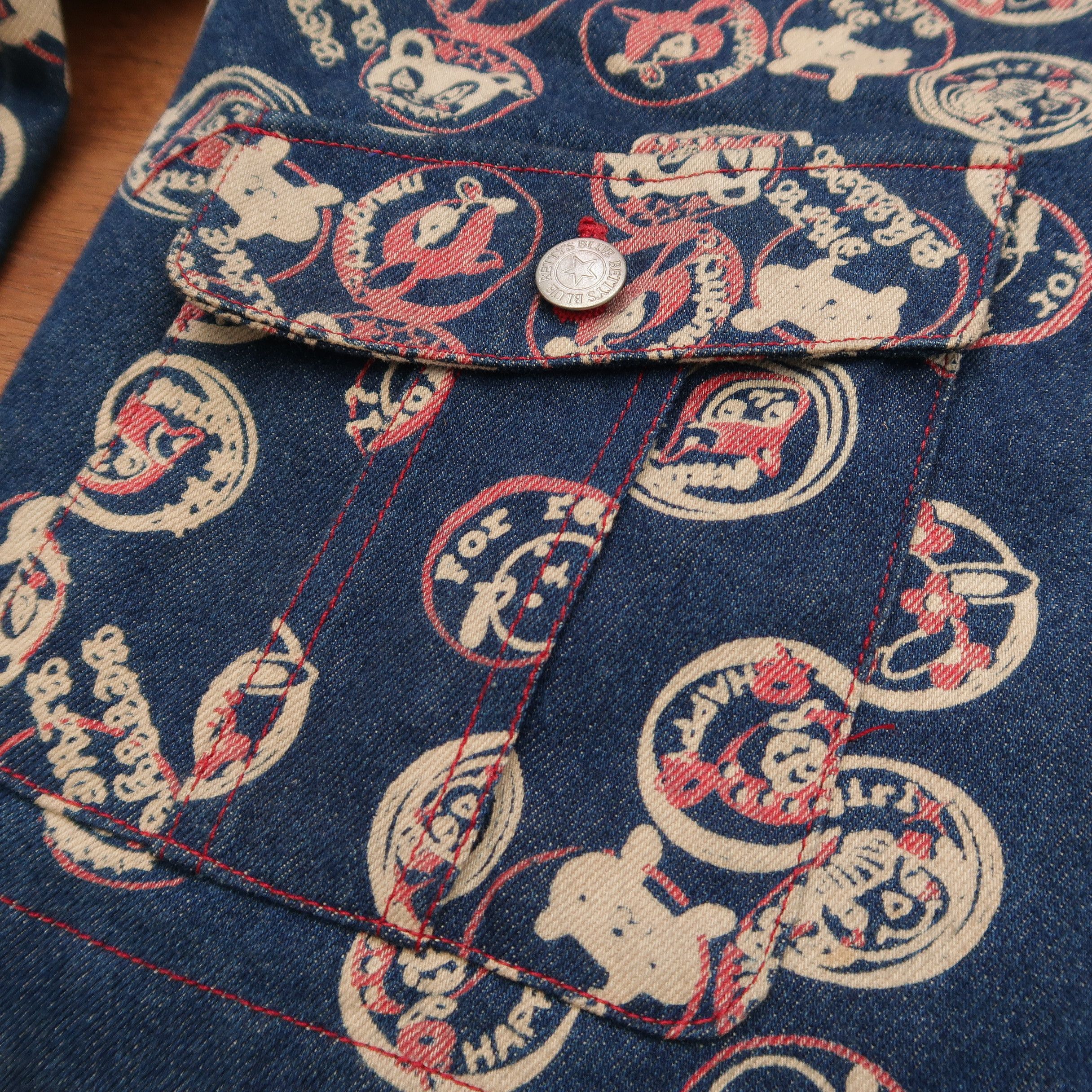 Japanese Brand 1990s Bettys Blue Japan Stamp Psycho Multi Pocket Jacket Size S / US 4 / IT 40 - 9 Thumbnail