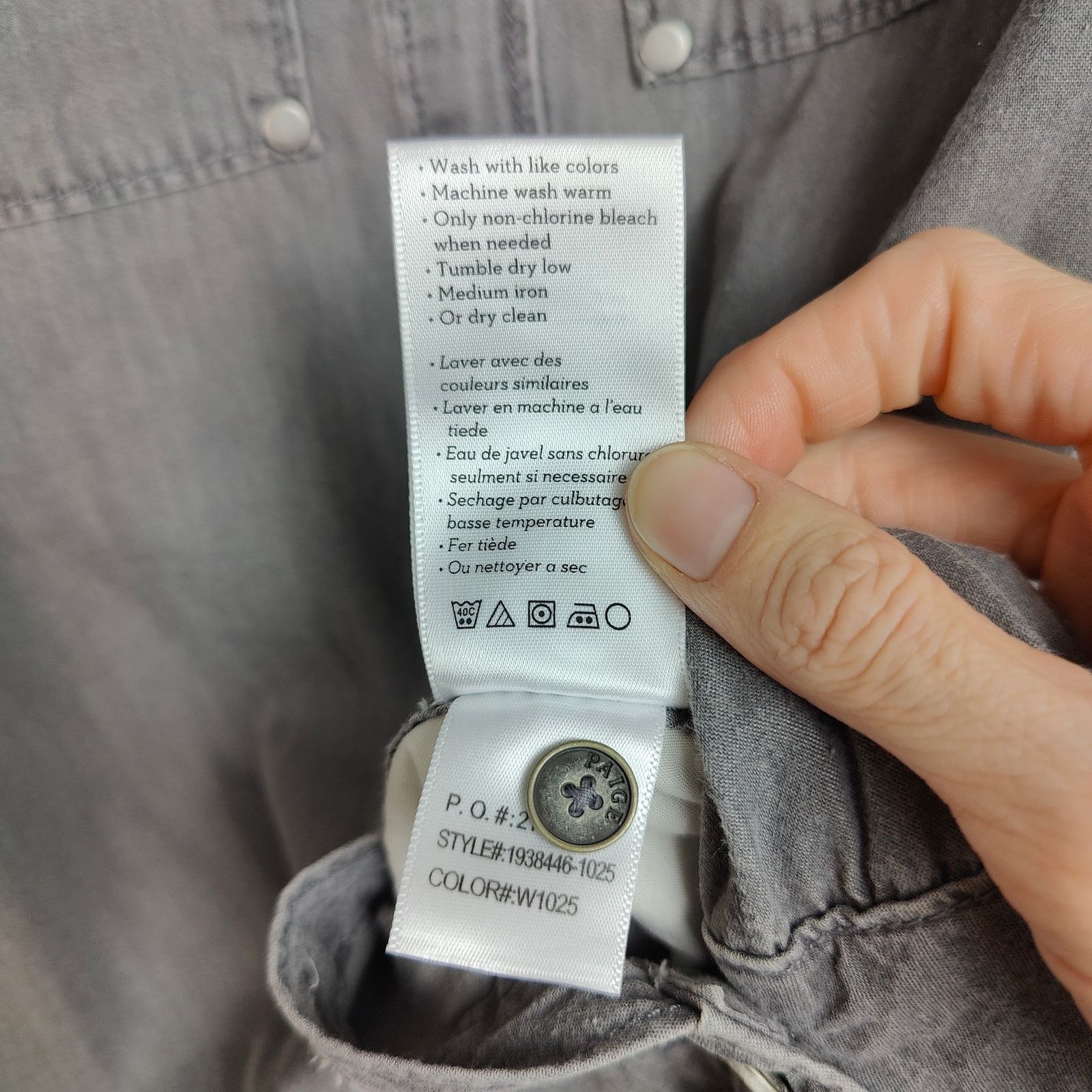 Paige Paige Jumpsuit Womens Large Gray Long Sleeve Boiler Suit Size 31" - 8 Thumbnail
