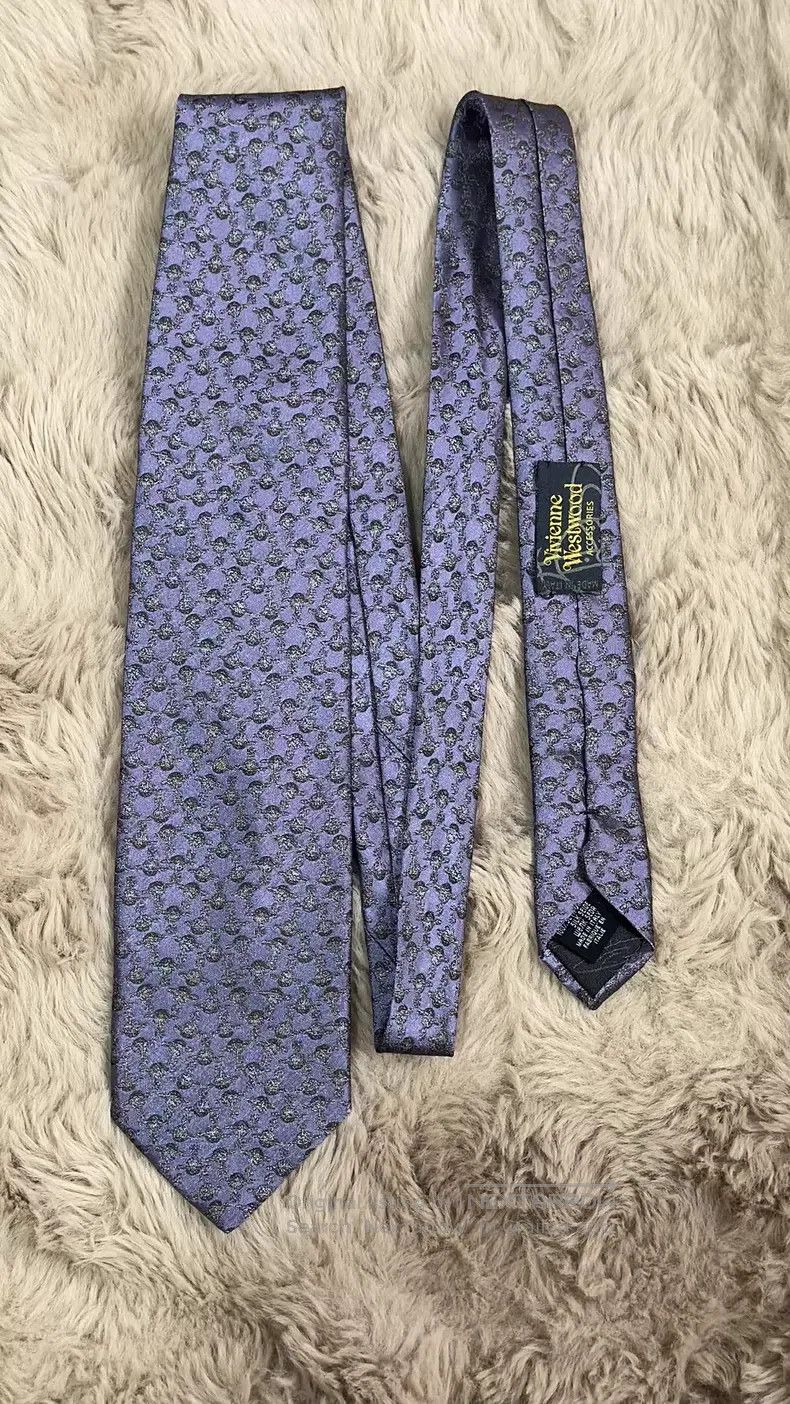 Vivienne Westwood Vivienne Westwood Purple all-over printed logo tie Size ONE SIZE - 1 Thumbnail