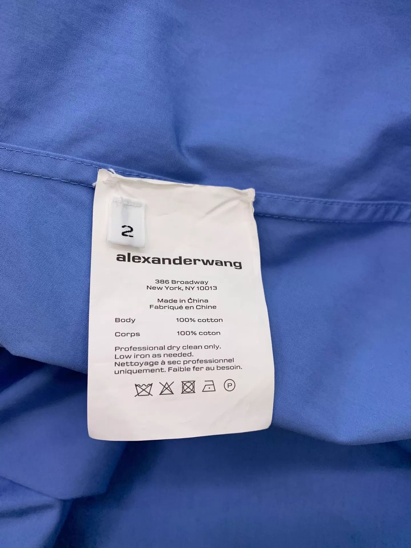 Alexander Wang ALEXANDER WANG Blue Waist-Tie Shirt Women's 2 Like New Size XS / US 0-2 / IT 36-38 - 5 Thumbnail