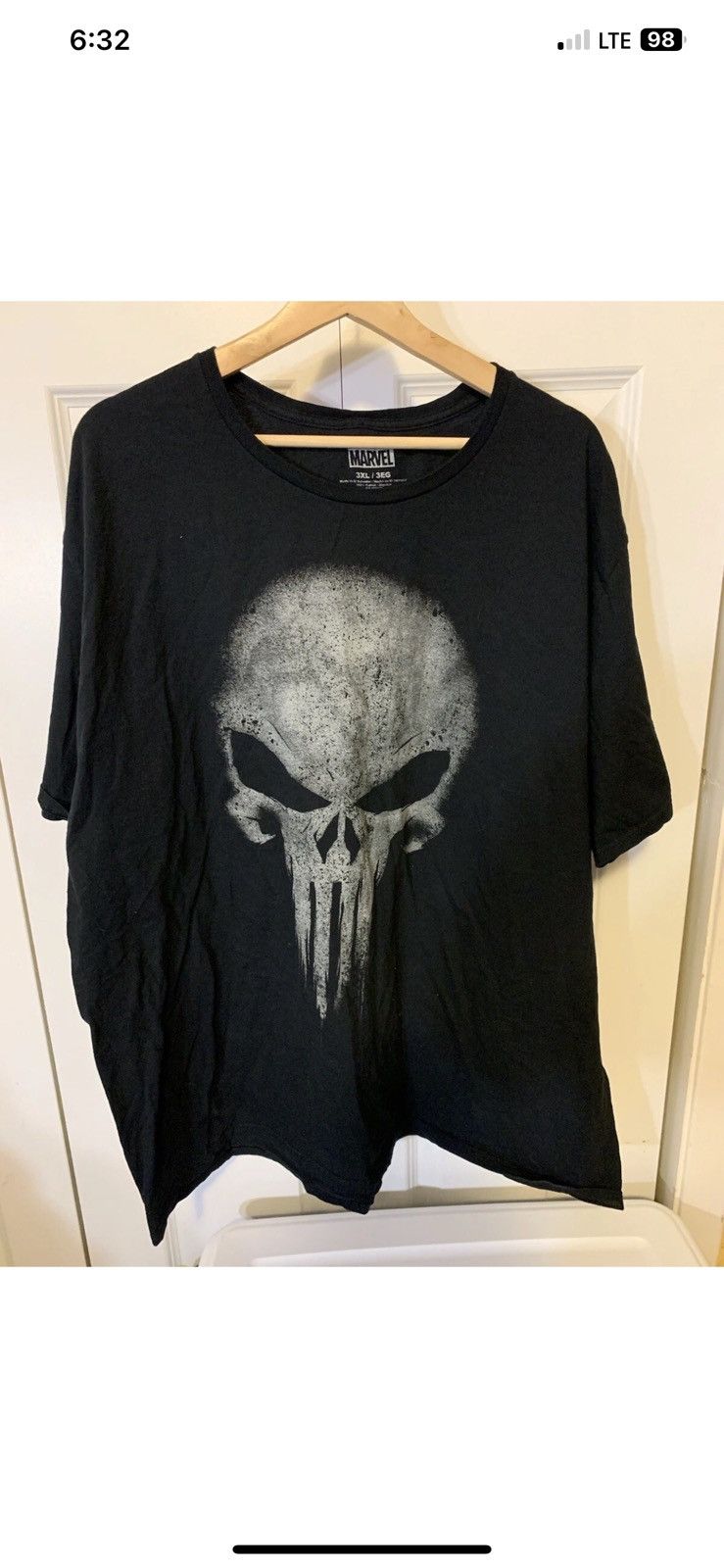 Marvel Comics The Punisher mens sz 3XL black t shirt skull marvel comics Size US XXL / EU 58 / 5 - 8 Thumbnail