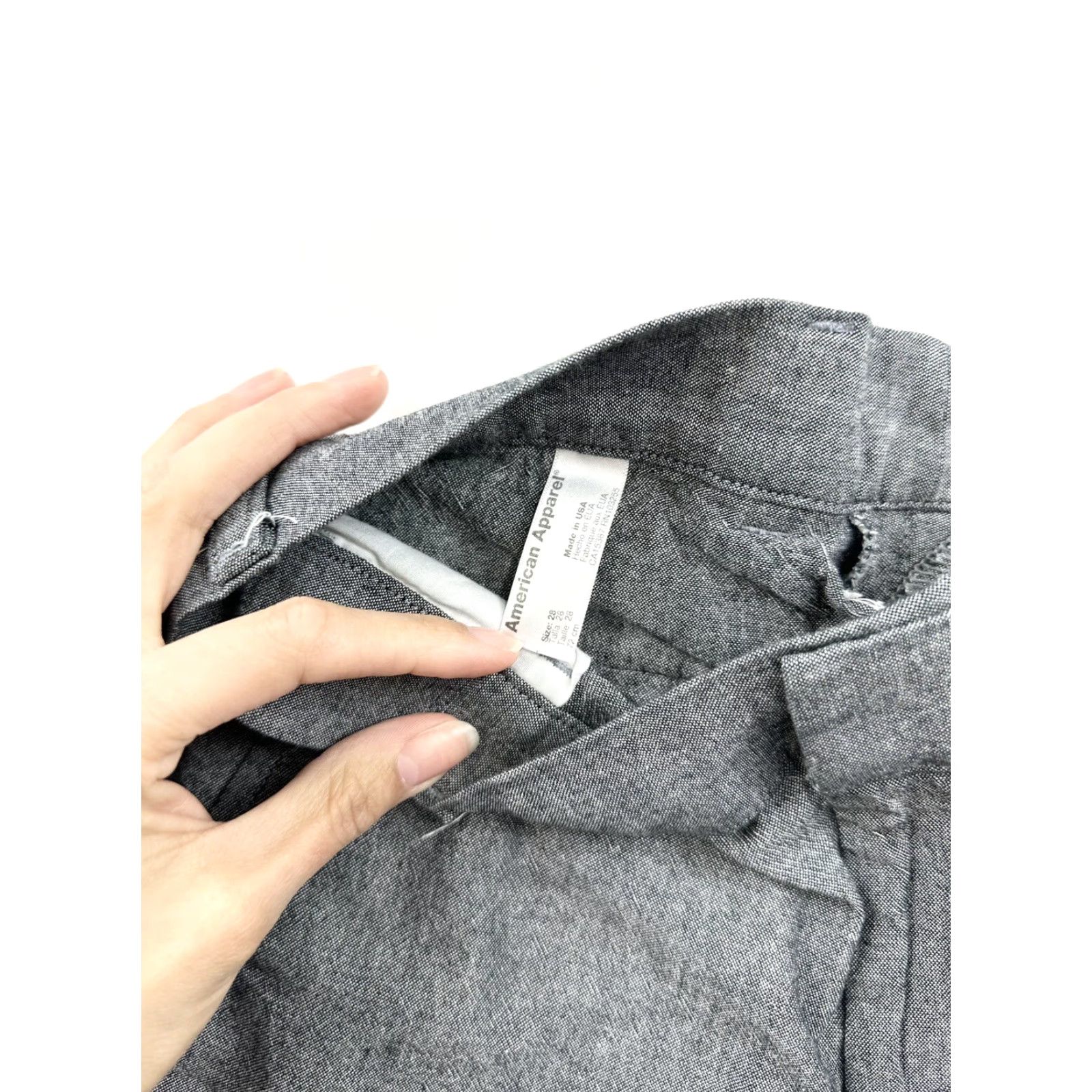 American Apparel American Apparel Dress Pants Women’s 28 Grey Lightweight Size 28" / US 6 / IT 42 - 4 Thumbnail