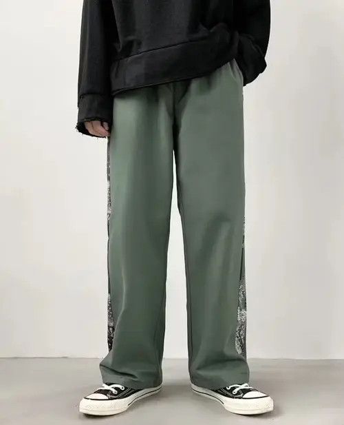Japanese Brand 20AW Indigo Union Japan Green Bandana Paisley Side Pants Size US 32 / EU 48 - 4 Thumbnail