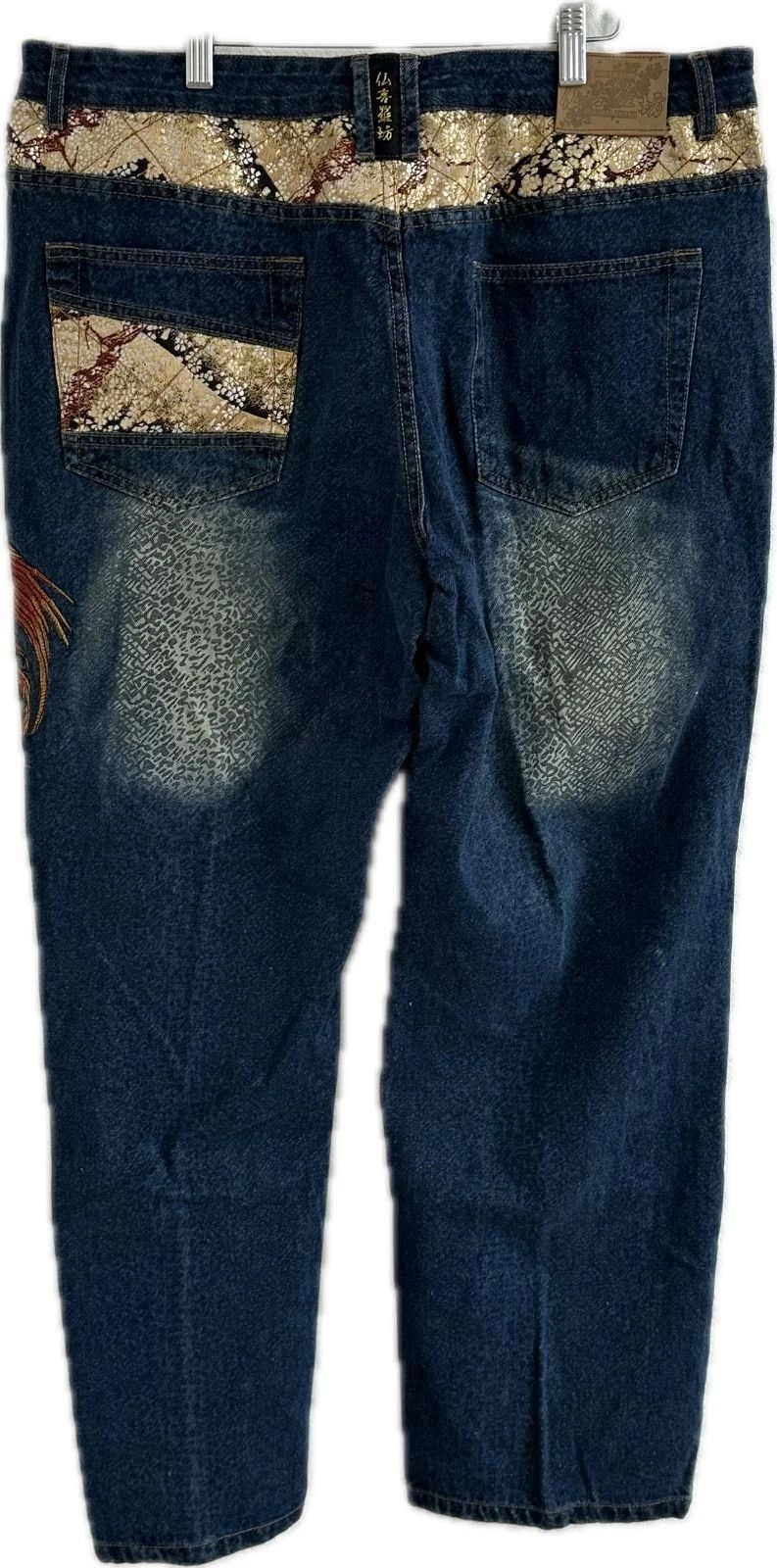 Other Bukkirabou Embroidered 4 Gods Denim Jeans Japanese Rare Size US 38 / EU 54 - 2 Thumbnail