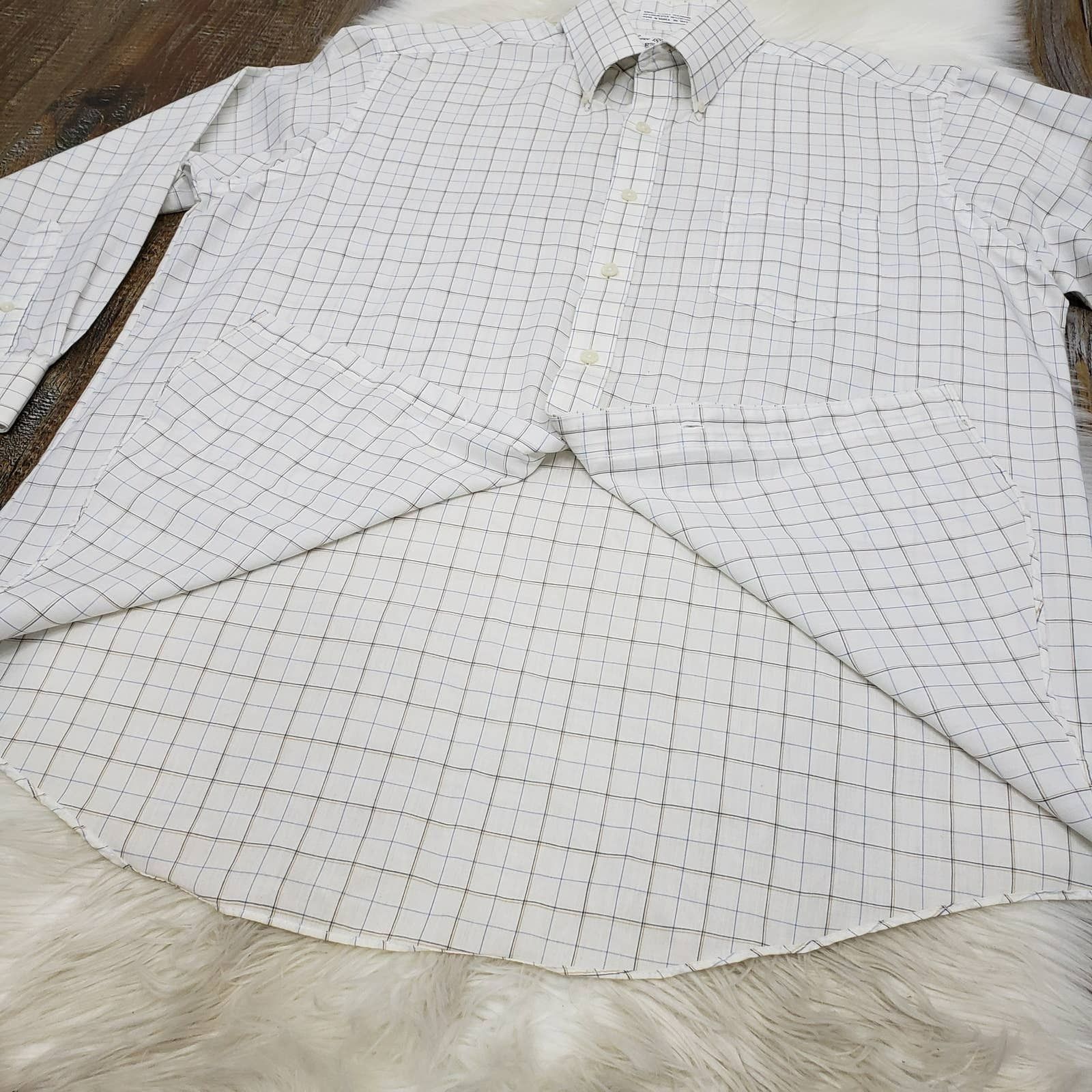 Sears × Vintage Vintage Sears Roebucks And Co. Shirt Single Needle Check 17 Size US L / EU 52-54 / 3 - 11 Thumbnail
