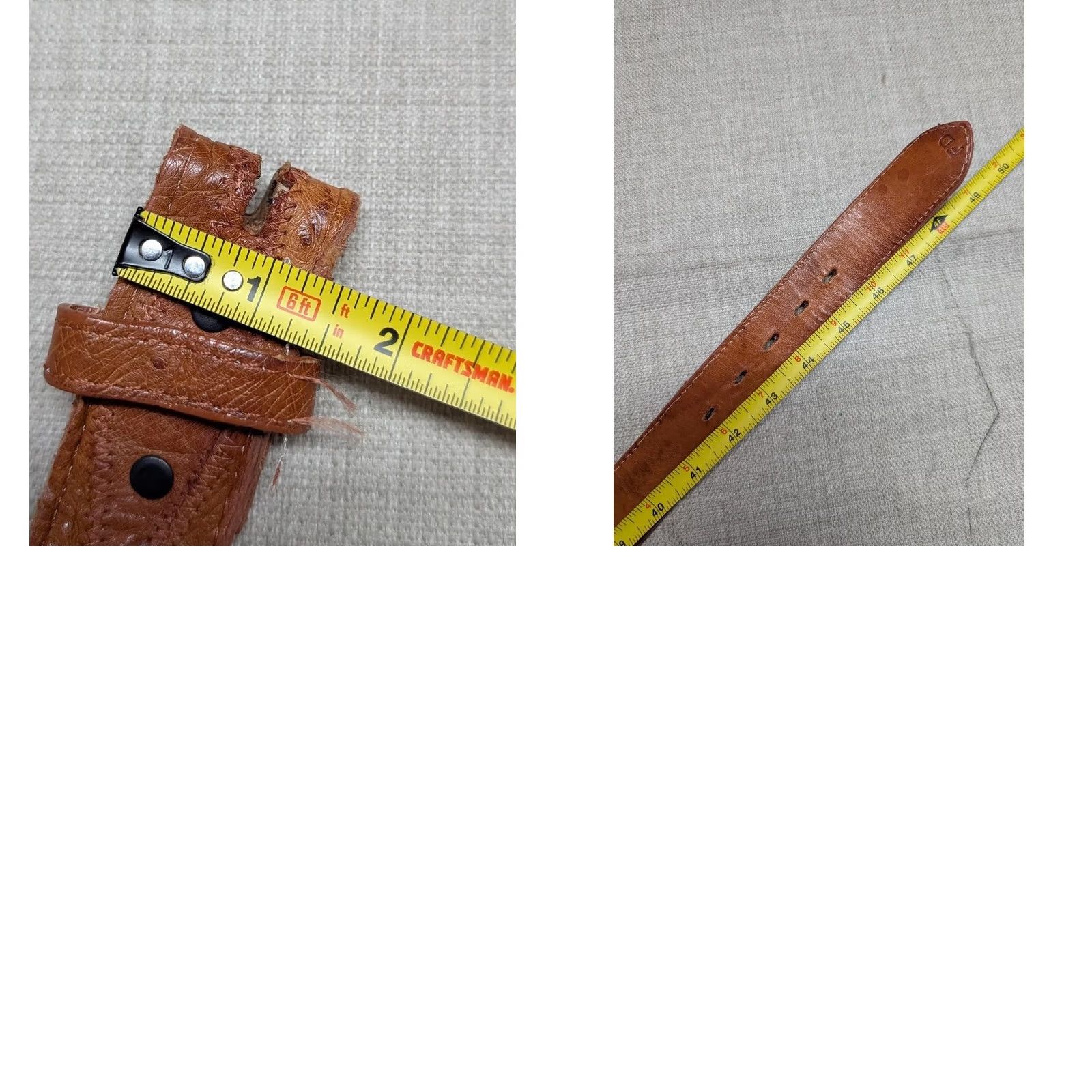 Vintage VINTAGE Nocona belt Western Belt Ostrich Genuine 1-3/8" Ostrich Skin 43/44 Brown Mens Size 44 - 10 Thumbnail