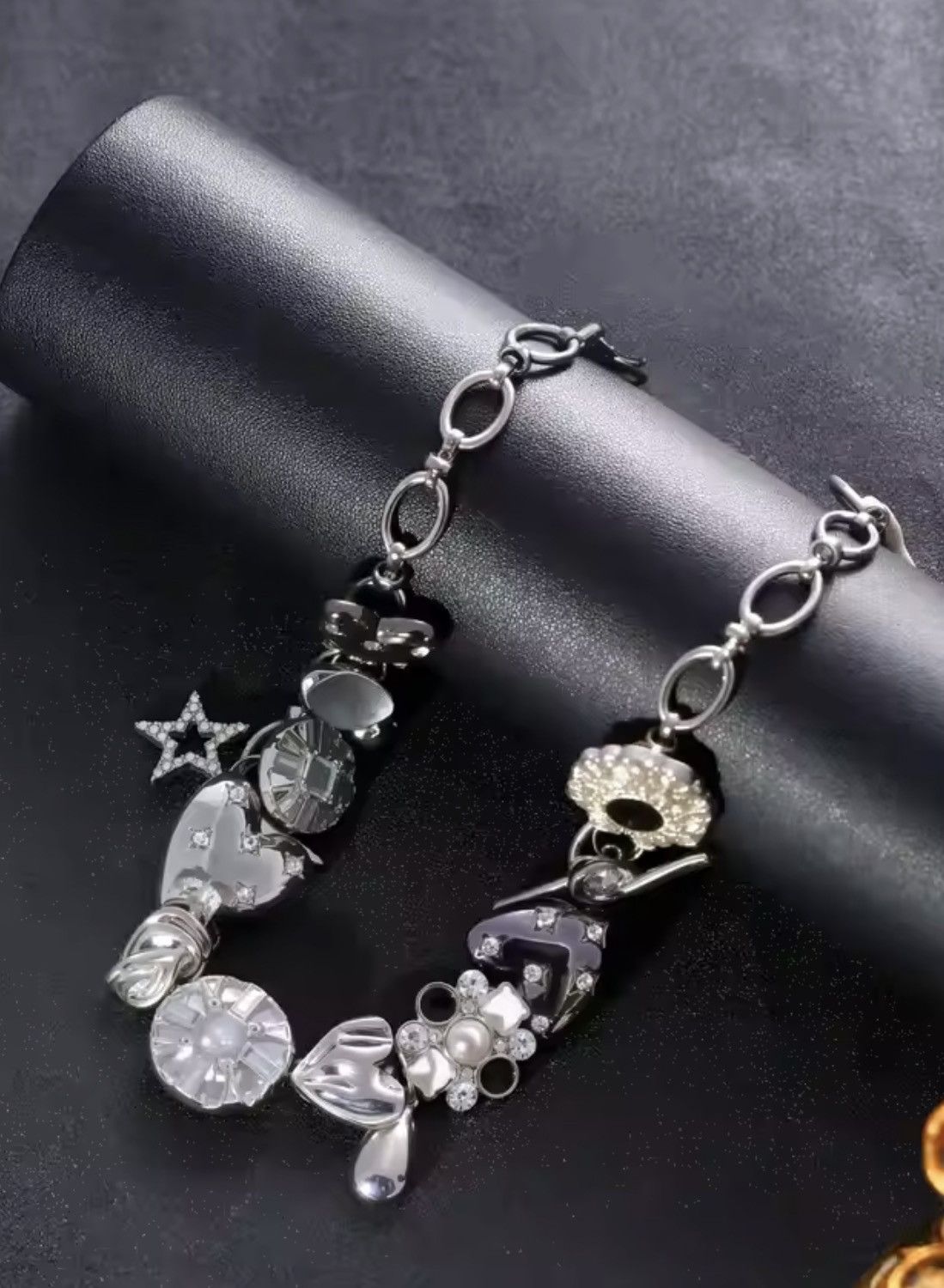 Jewelry Heart, Star, Flower Charms and Rhinestones Size ONE SIZE - 4 Thumbnail