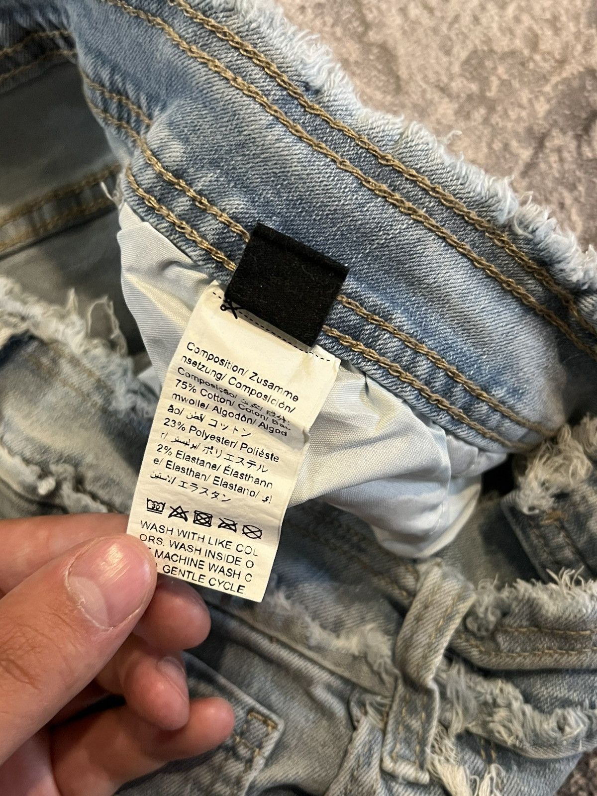 Vintage Balenciaga Style Y2K Flare / Archive Japan Jean Drip Cut Size US 32 / EU 48 - 8 Thumbnail