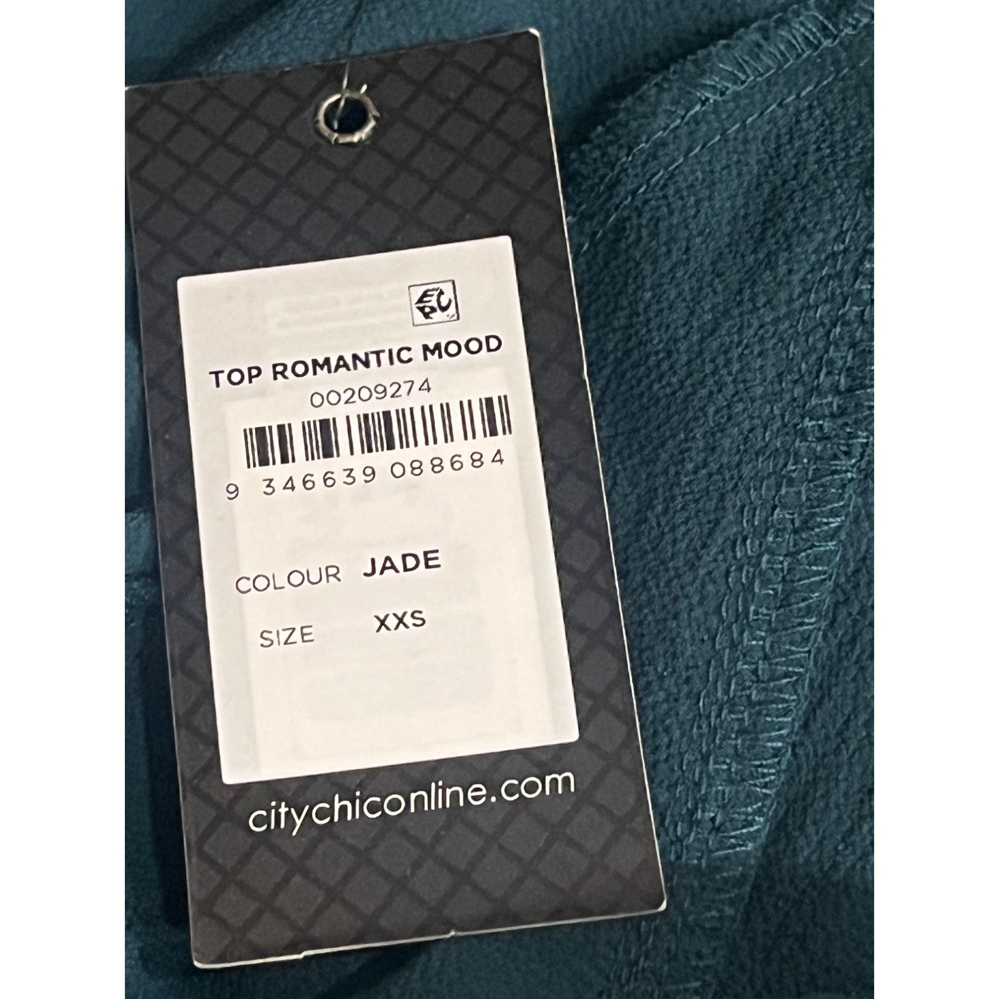 Other City Chic Romantic Mood PeplumTop, Jade, Size XXS (US 12)-se Size XL / US 12-14 / IT 48-50 - 9 Thumbnail