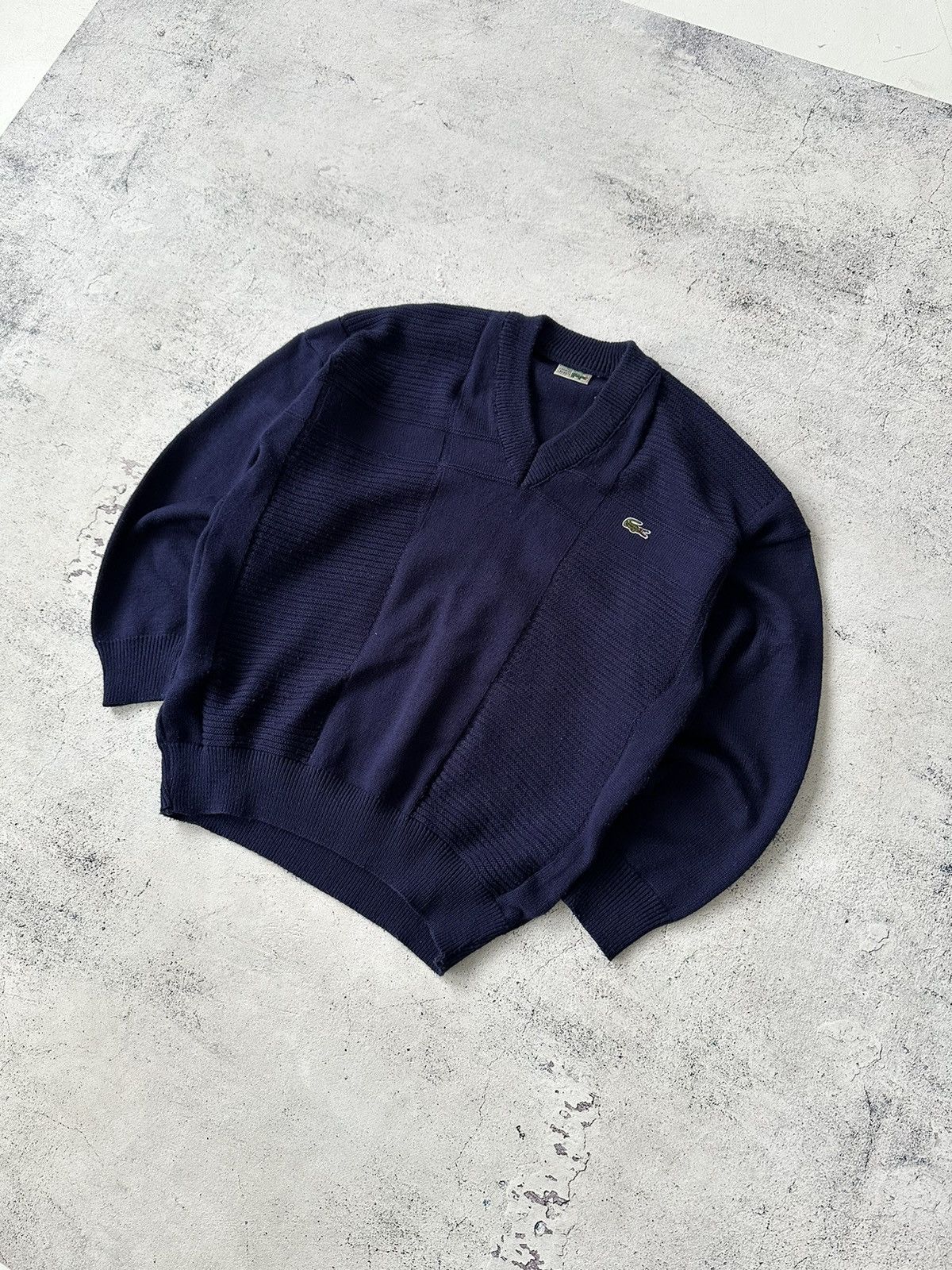 Lacoste × Vintage Vintage Lacoste V-Neck Sweater Size US L / EU 52-54 / 3 - 4 Thumbnail