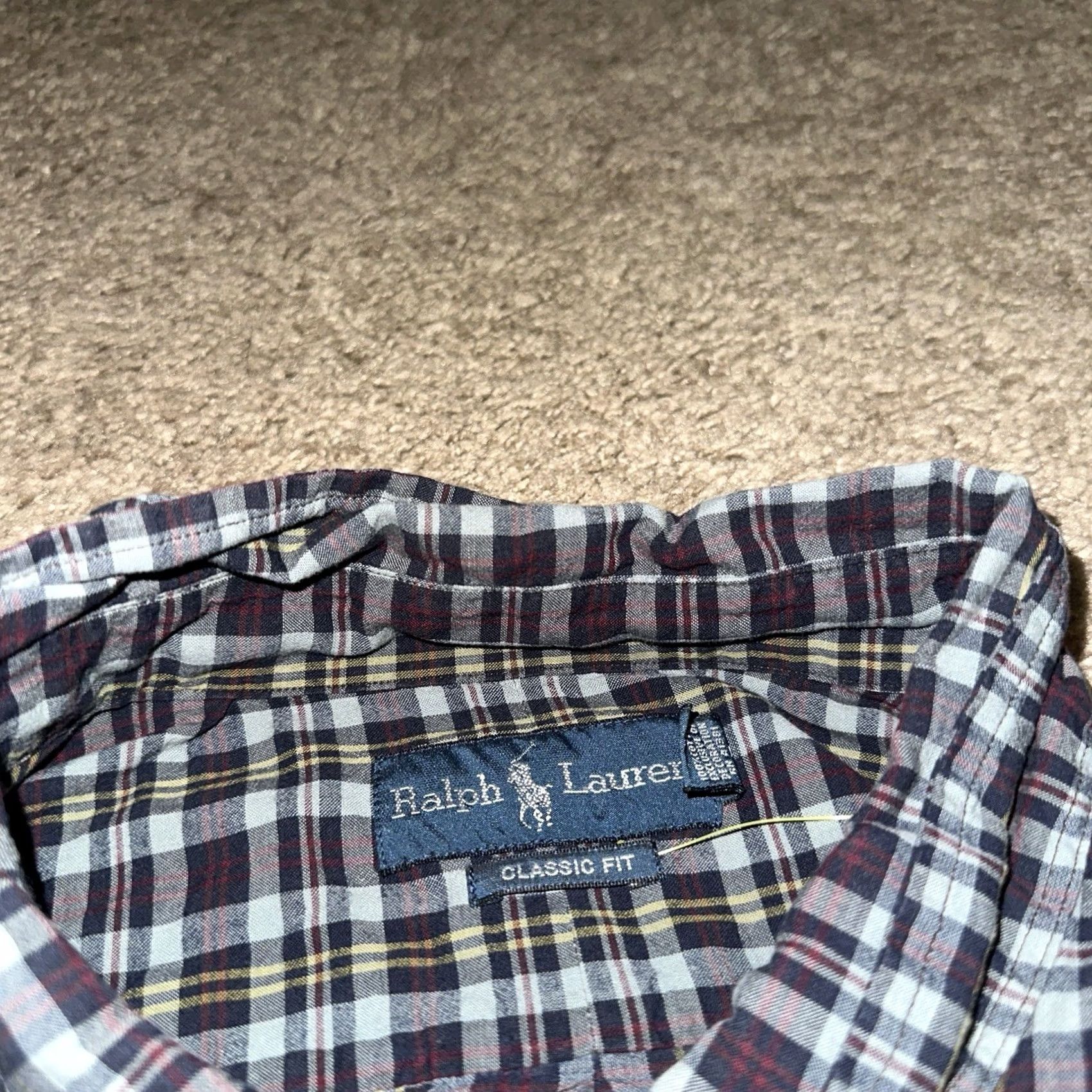 Polo Ralph Lauren VINTAGE Polo Ralph Lauren Shirt Men 4XLT Polo Ralph Lauren Collar Button-Up Long Sleeve Black Plaid Preppy Classic Size US XXL / EU 58 / 5 - 2 Thumbnail