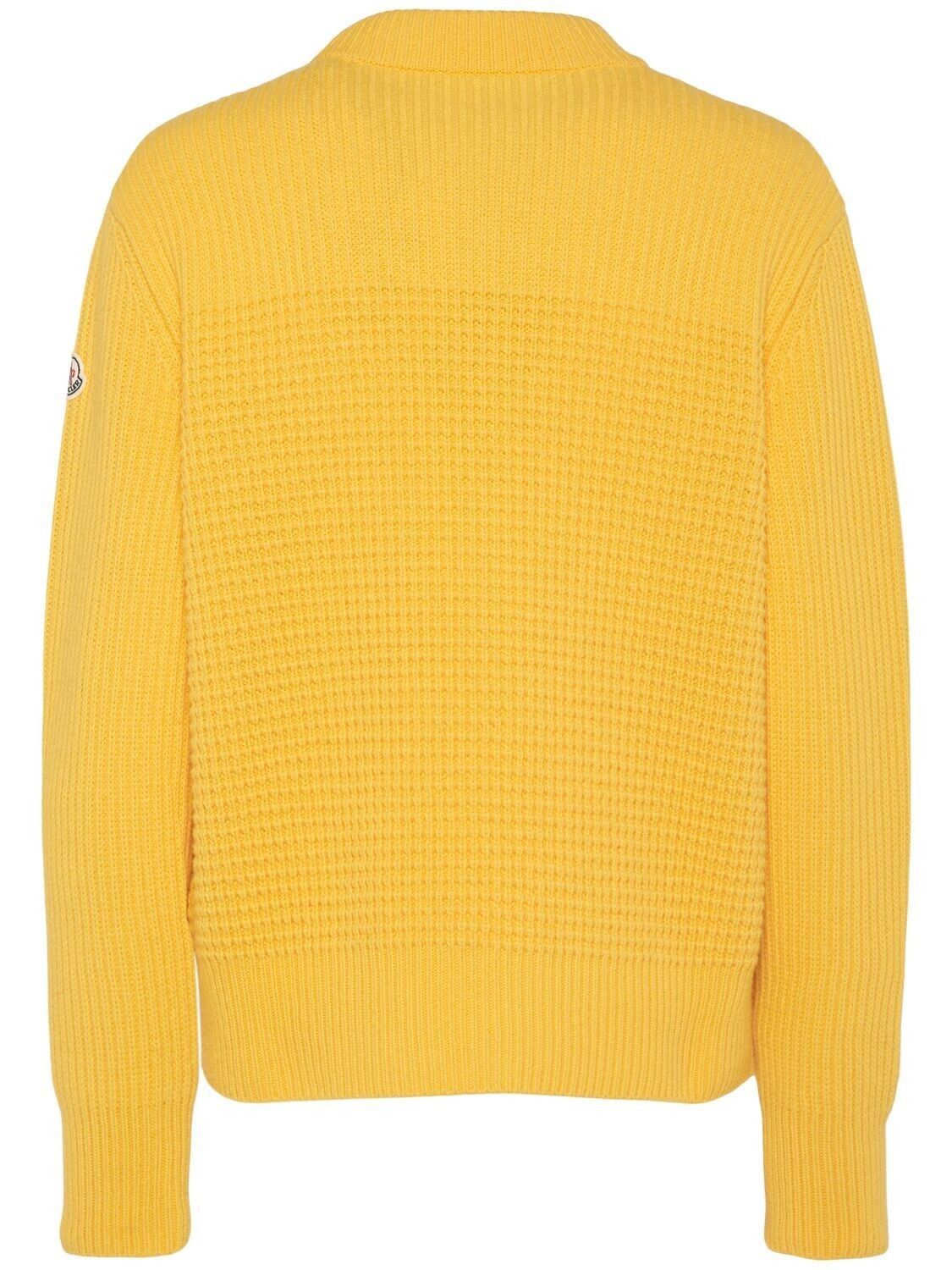 MONCLER $990 Men's Yellow Wool/Cashmere Sweater New M