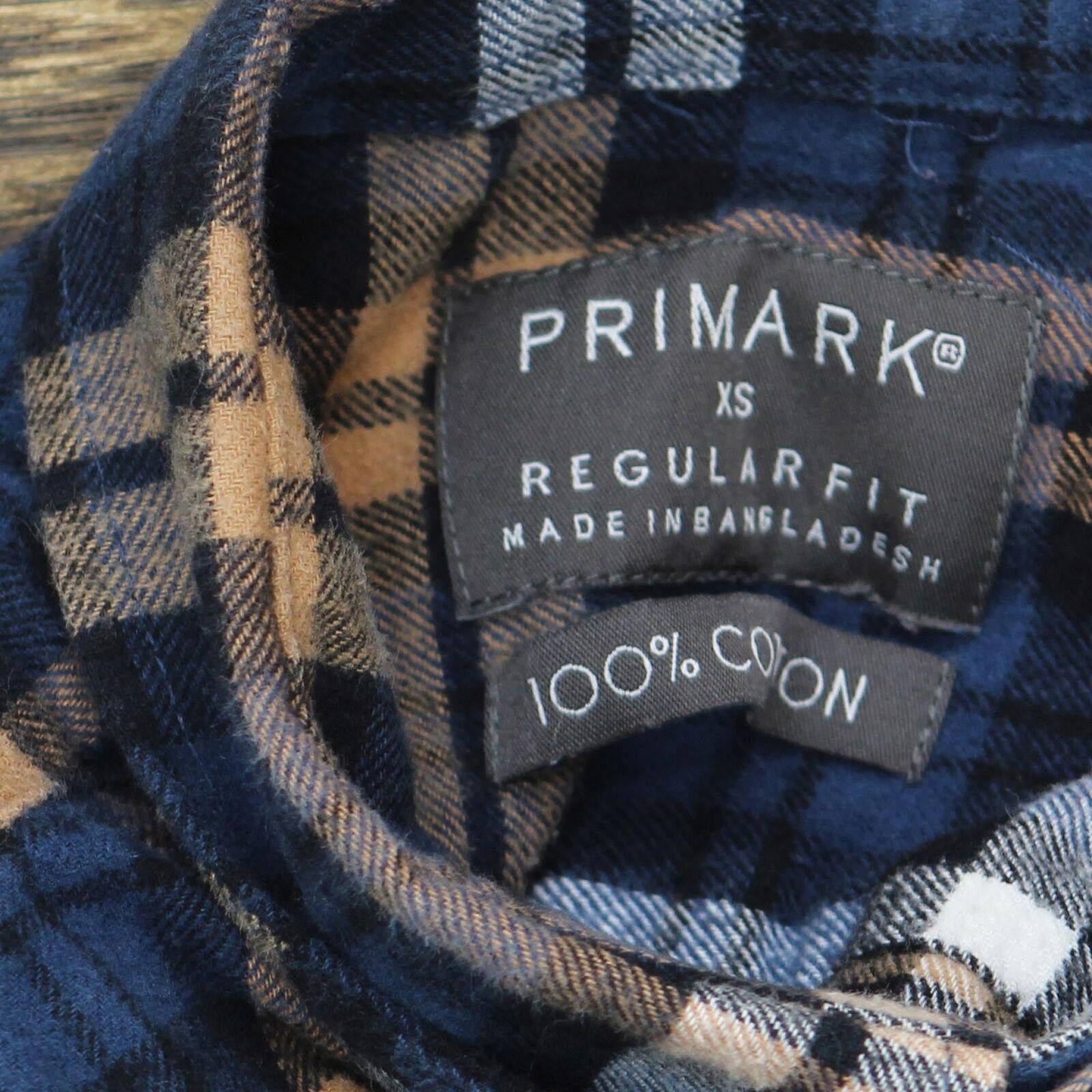 Primark Primark Cotton Button Up Flannel Shirt Blue Orange Plaid XS Size US XS / EU 42 / 0 - 3 Thumbnail