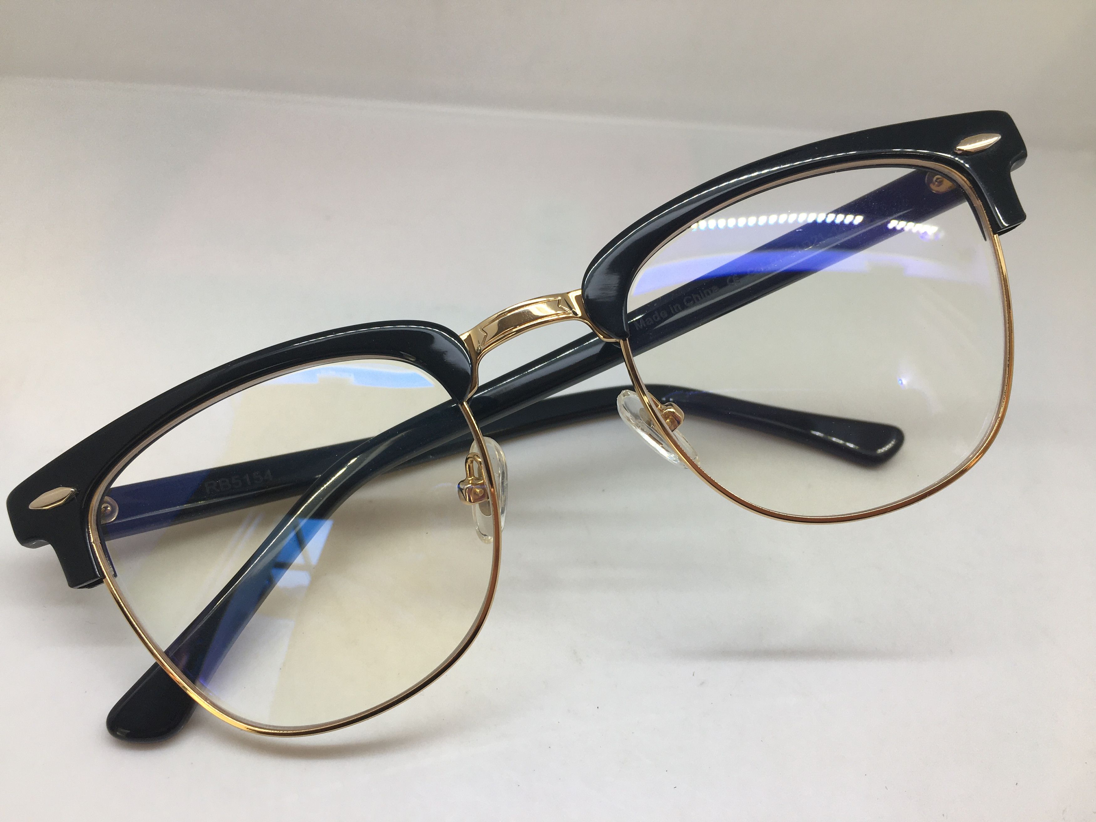 Other Mod Malcolm X Black Gold Eyeglasses Frame Size ONE SIZE - 5 Thumbnail