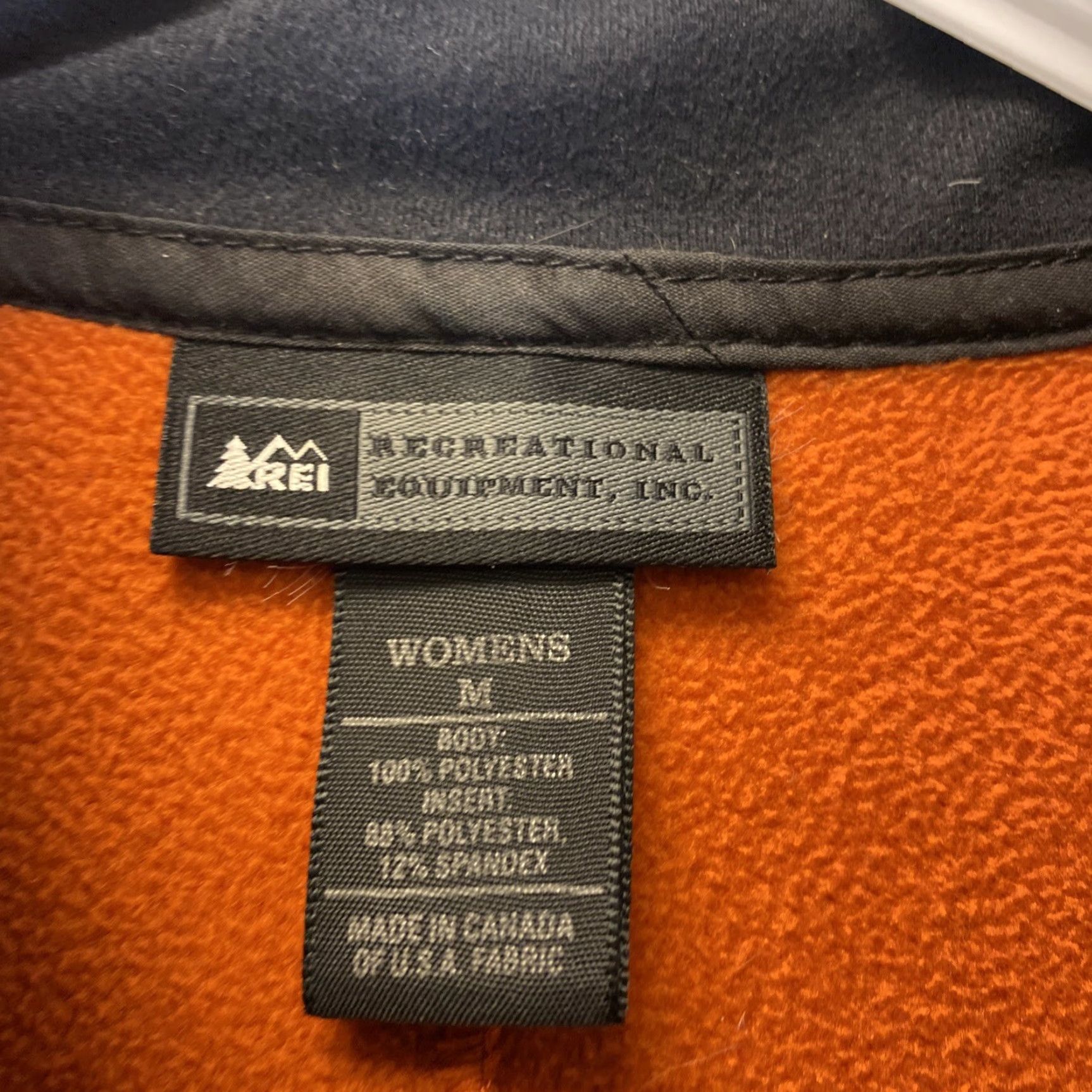 Vintage REI Full Zip Fleece Jacket Women's Medium Orange Pockets Zipper Logo Black / 72-28 Size M / US 6-8 / IT 42-44 - 3 Thumbnail