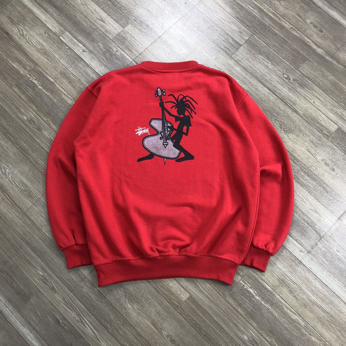 Stussy Res 1980s Stussy USA Rastaman Red Sweatshirt Size US L / EU 52-54 / 3 - 1 Thumbnail