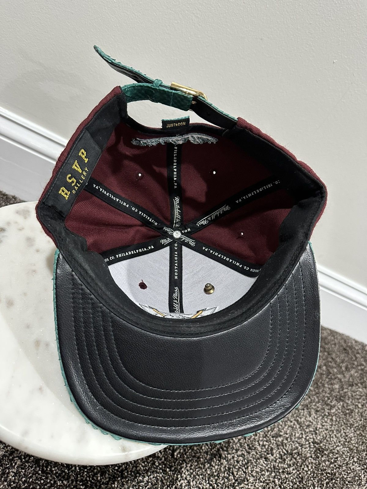 Just Don Just Don x Mitchell & Ness NHL Anaheim Mighty Ducks Hat Size ONE SIZE - 6 Thumbnail
