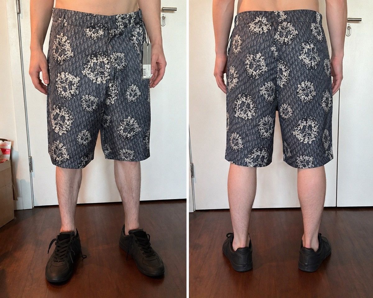 DENIM TEARS × Dior Dior x Denim Tears Oblique Silk Shorts Blue Multi Size 48 Size US 32 / EU 48 - 9 Thumbnail