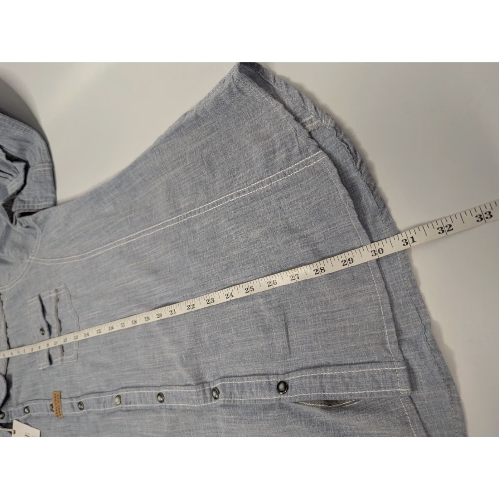 BKE VINTAGE BKE Tailored Fit Chambray Light Blue Cotton Pearl Snap Western Size XL Size US XL / EU 56 / 4 - 5 Thumbnail