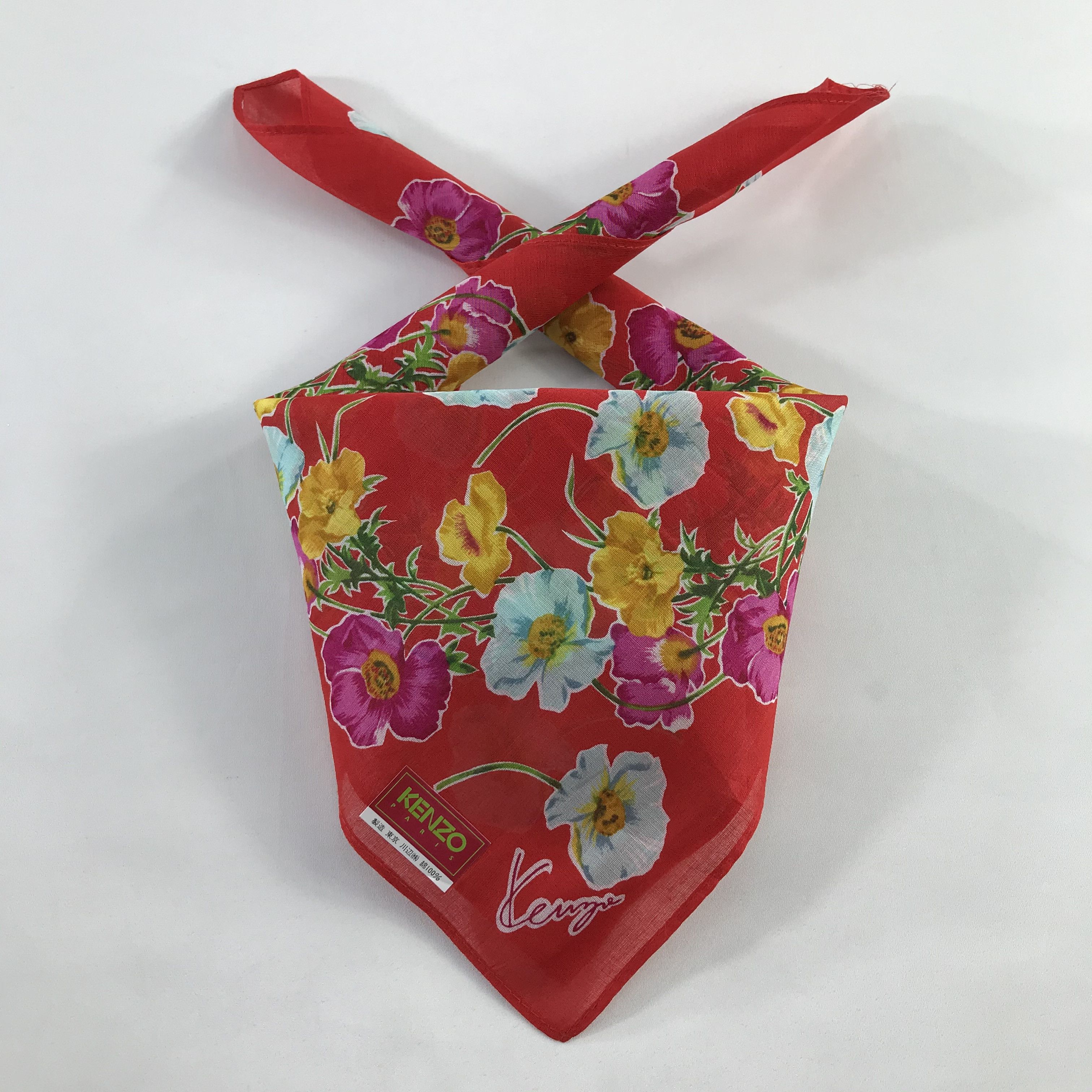 Kenzo × Vintage Kenzo Bandana / Handkerchief / Neckerchief - S585 Size ONE SIZE - 3 Thumbnail