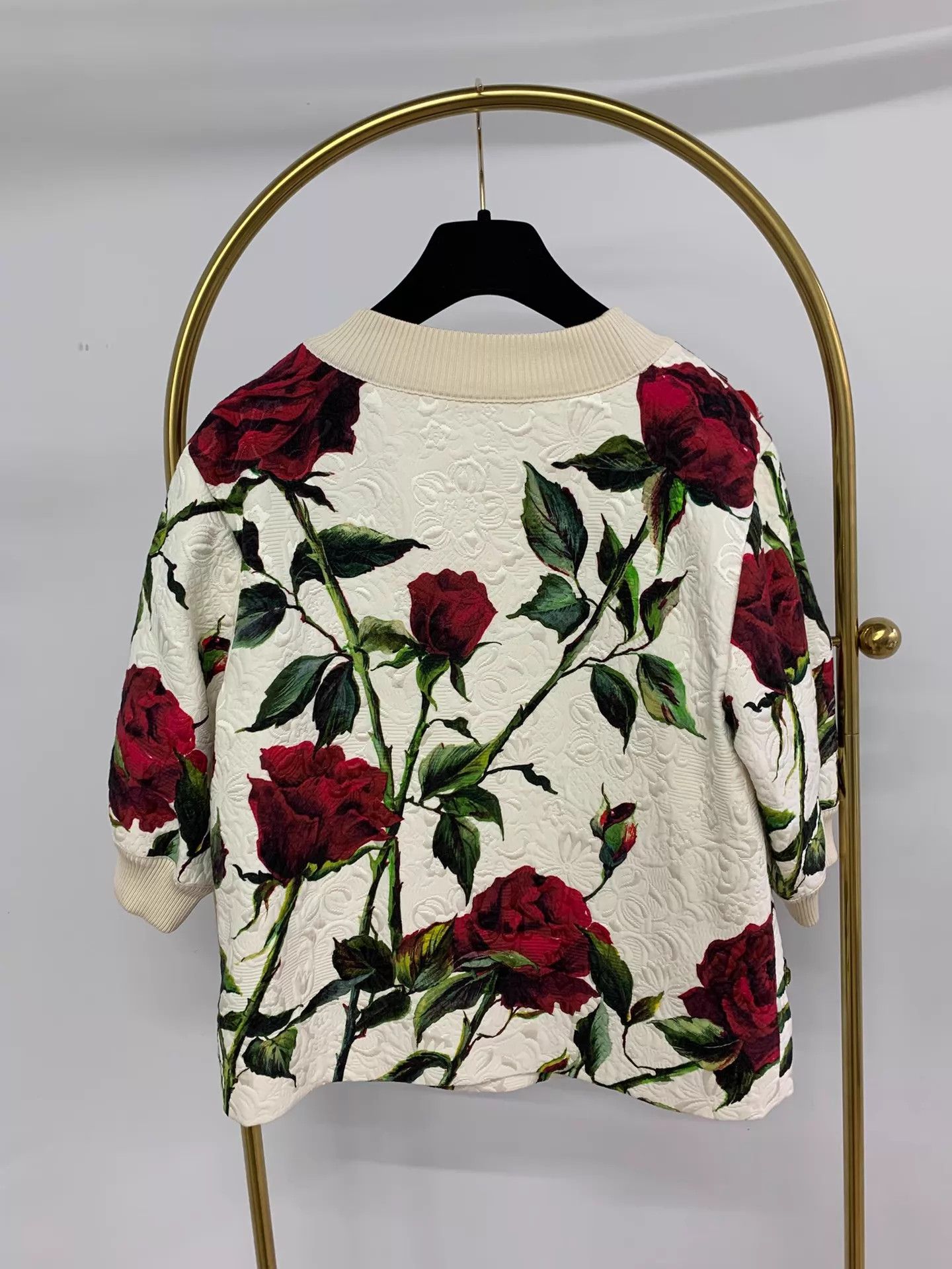 Dolce & Gabbana Dolce&Gabbana White Rose Beaded Embossed Top Size 36 Size XS / US 0-2 / IT 36-38 - 3 Thumbnail