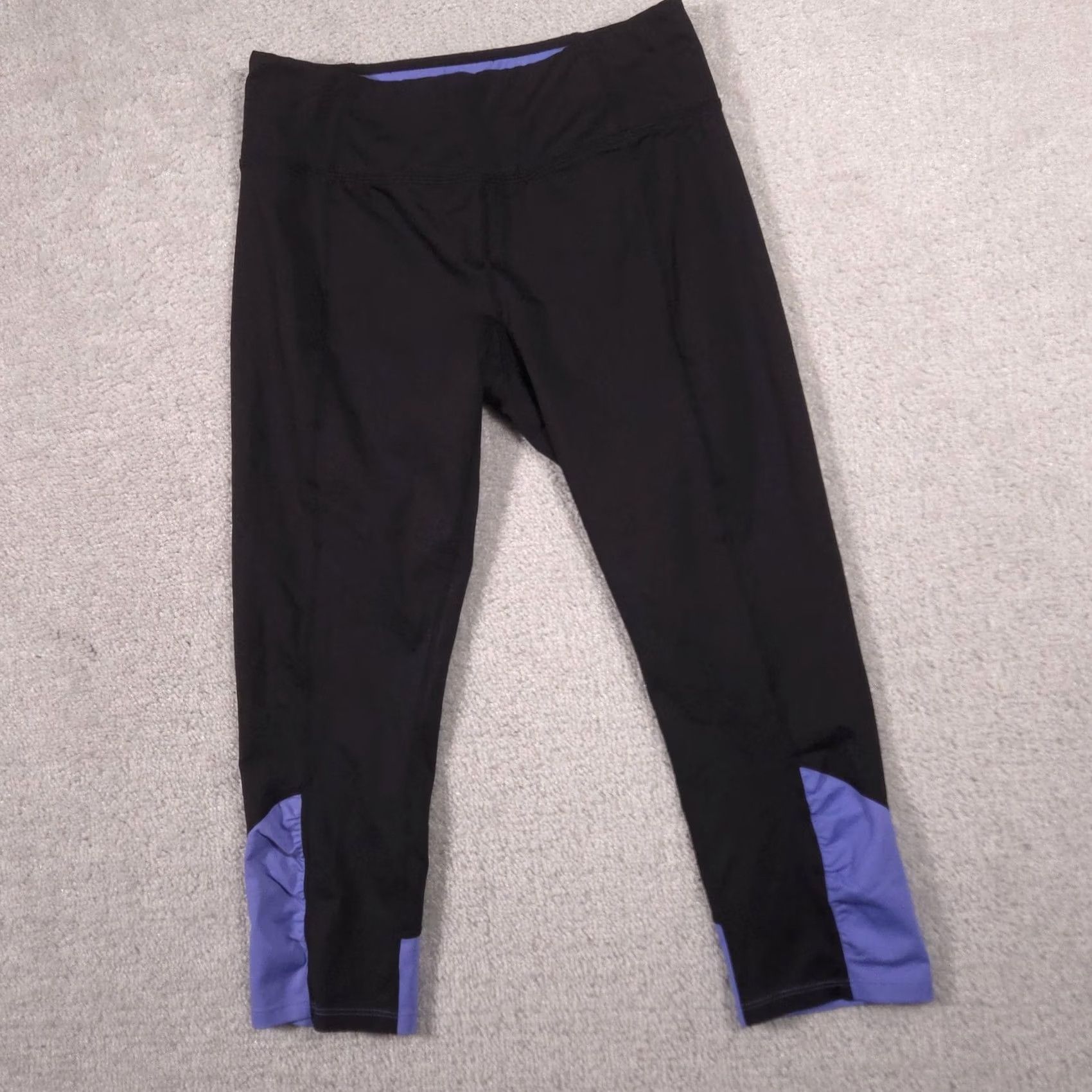 Calvin Klein Calvin Klein Performance Capri Leggings Womens M Black Quick Dry Colorblock Capris Activewear Slim Yoga Running Gym Training Size 32" / US 10 / IT 46 - 3 Thumbnail