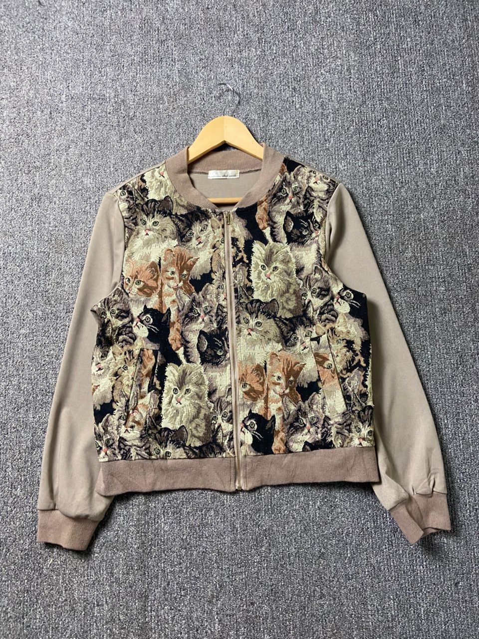 Japanese Brand Silent Worth Cat Pattern Blouson Jacket (201) Size XS / US 0-2 / IT 36-38 - 1 Thumbnail