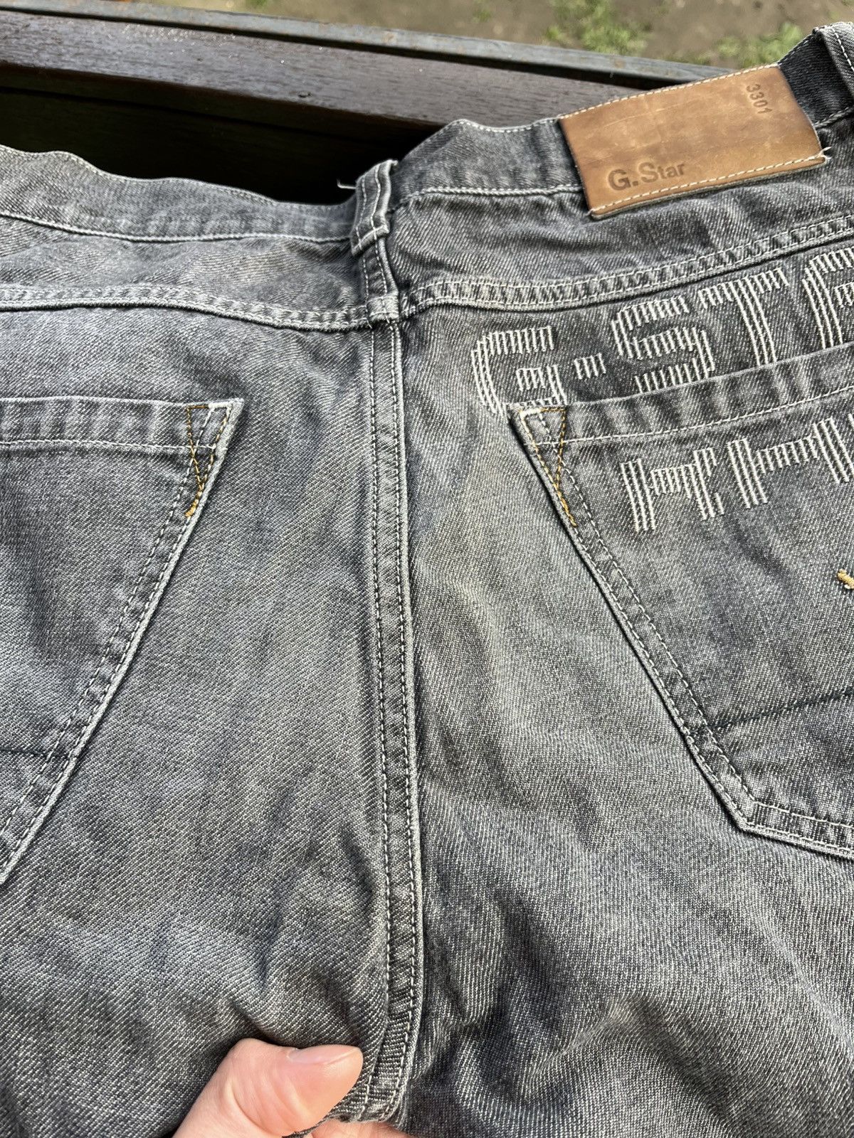 G-Star × Japanese Brand × Le Grande Bleu (L.G.B.) Vintage Big Logo G-Star Faded Jeans Rick Owens Style Denim Size US 32 / EU 48 - 25 Thumbnail