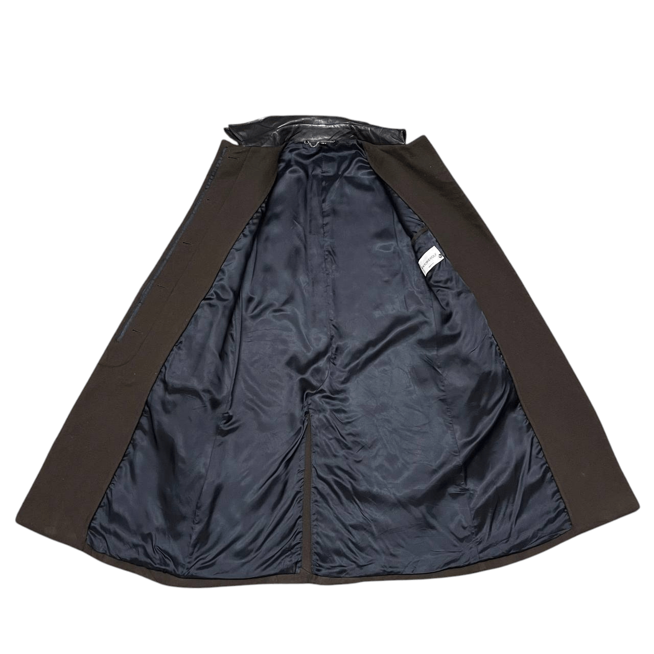 Viktor & Rolf Viktor & Rolf Wool Double Leather Collar Long Coat Size US S / EU 44-46 / 1 - 8 Thumbnail