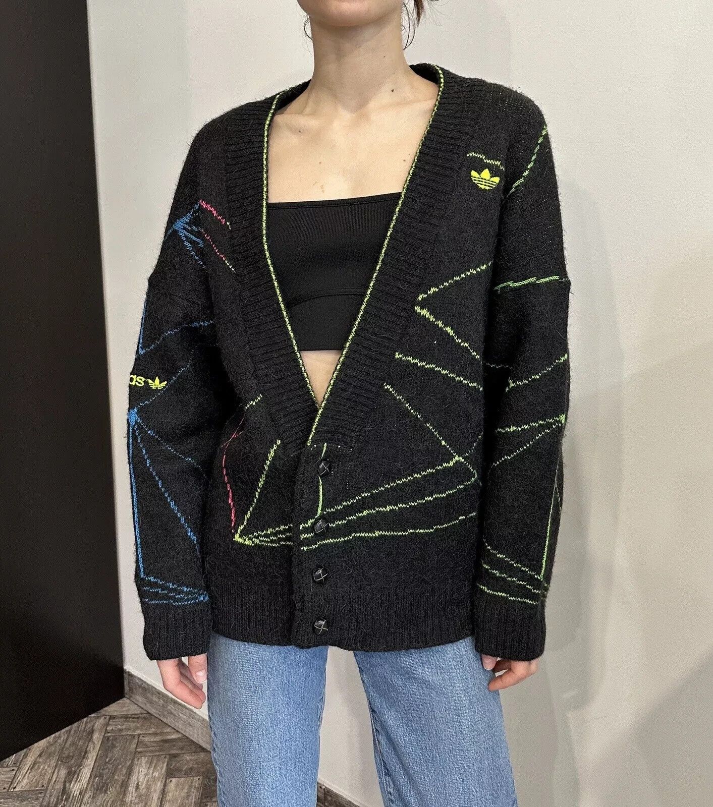 Adidas VINTAGE 80s ADIDAS WOOL CARDIGAN SWEATER WOMENS AUSTRIA Size M / US 6-8 / IT 42-44 - 5 Thumbnail