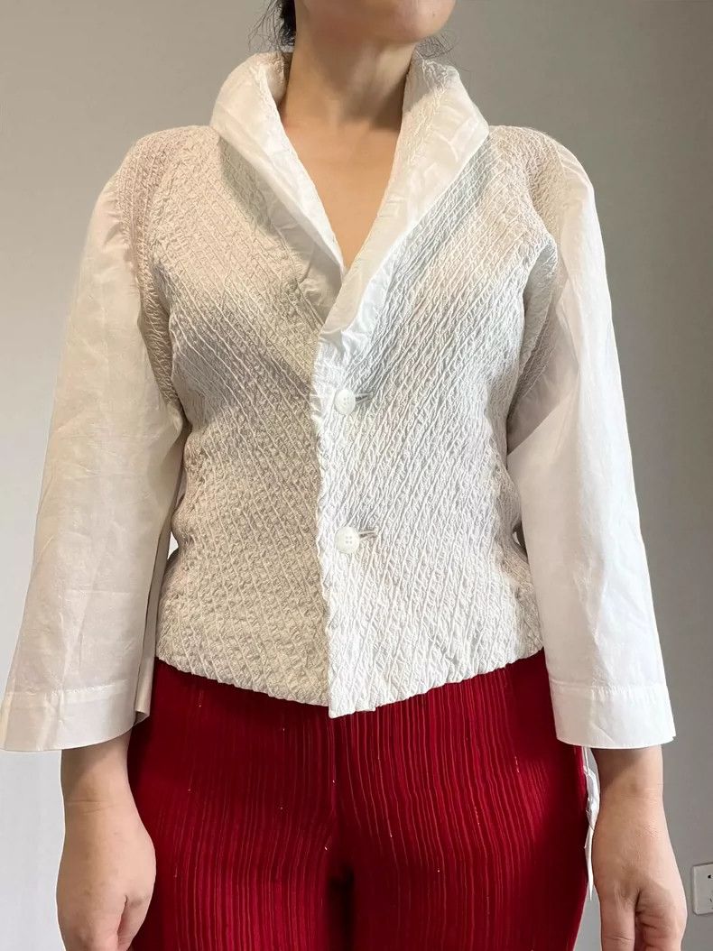 Issey Miyake Issey Miyake size:2 Main line: White coat Size M / US 6-8 / IT 42-44 - 2 Thumbnail