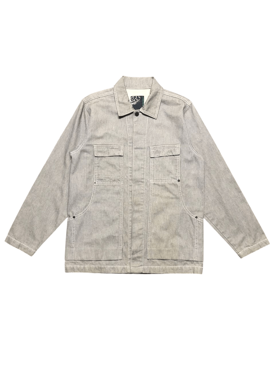 Breath & Stone Japanesse Brand Breath Denim Chore Jacket grey Nice Design Size US M / EU 48-50 / 2 - 1 Thumbnail