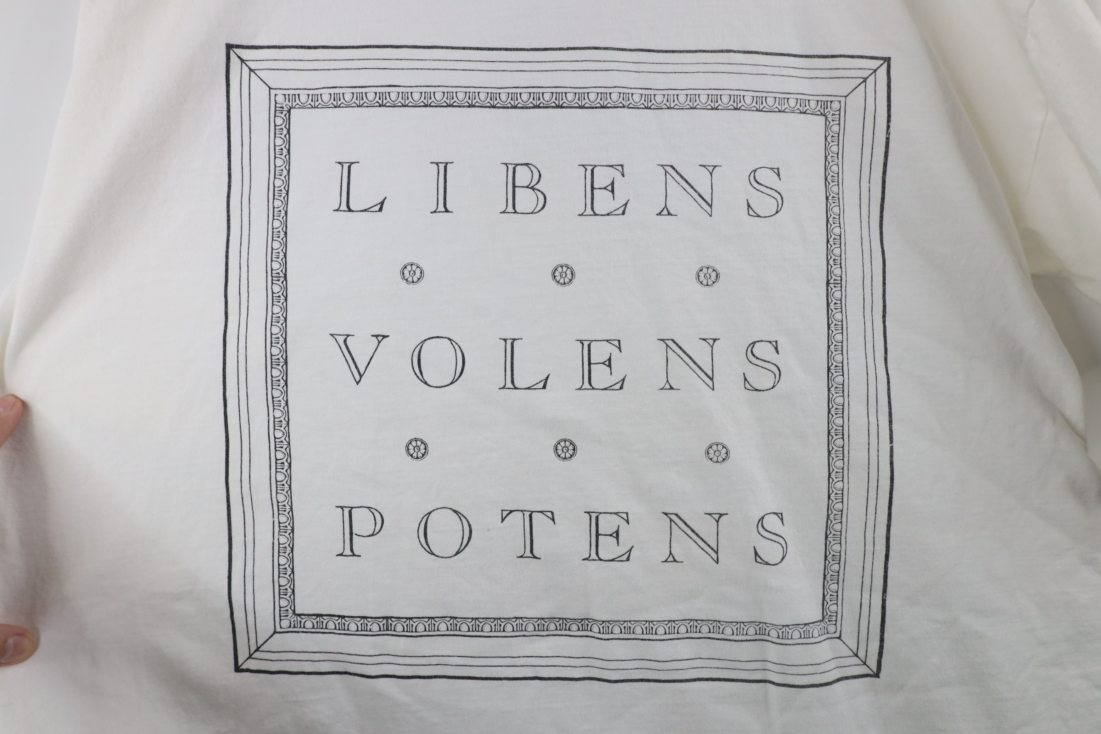 Vintage Vintage 90s Volens Potens Wanting Willing Able T-Shirt Size US L / EU 52-54 / 3 - 4 Thumbnail