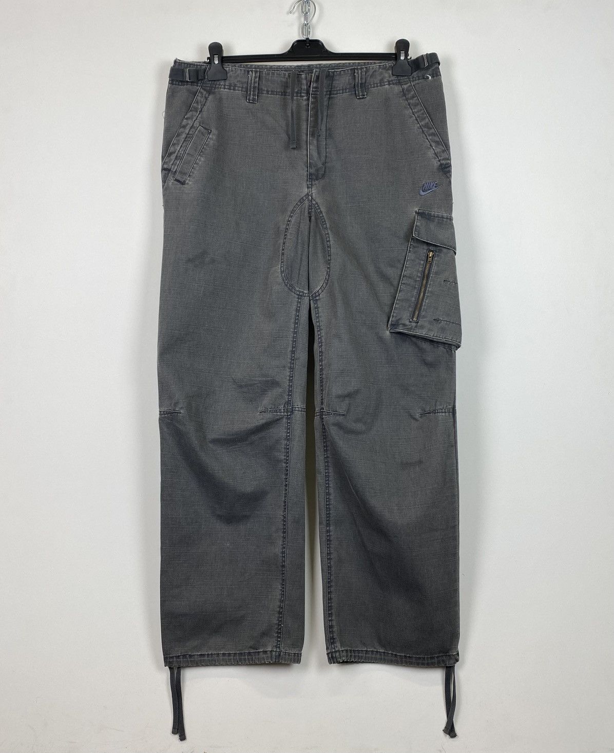 Nike Vintage Y2K Nike Washed Cargo Pants Travis Schott Style Grey Size US 34 / EU 50 - 1 Thumbnail