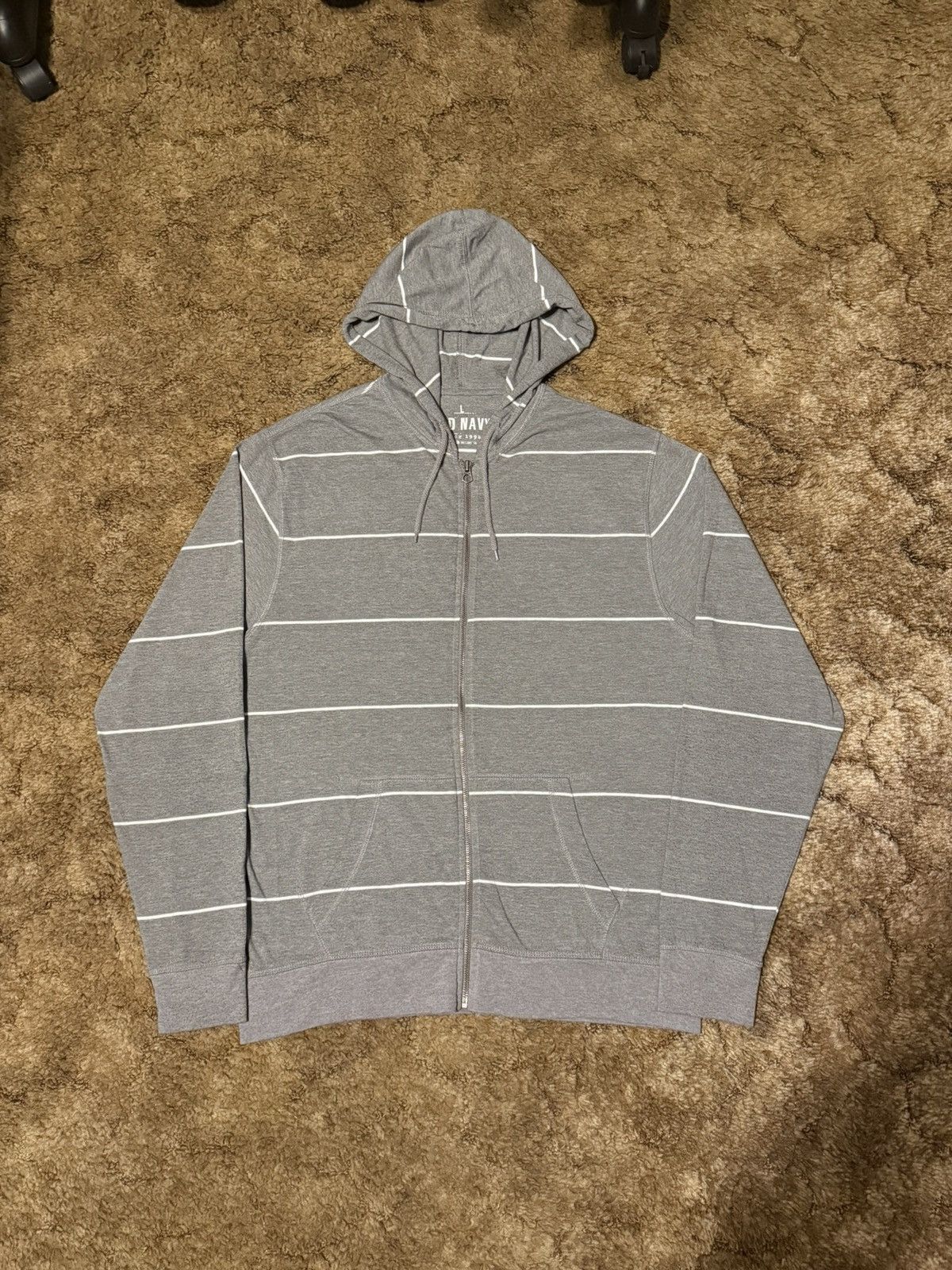 Old Navy Old Navy Striped Hoodie Grey Large Size US L / EU 52-54 / 3 - 1 Thumbnail