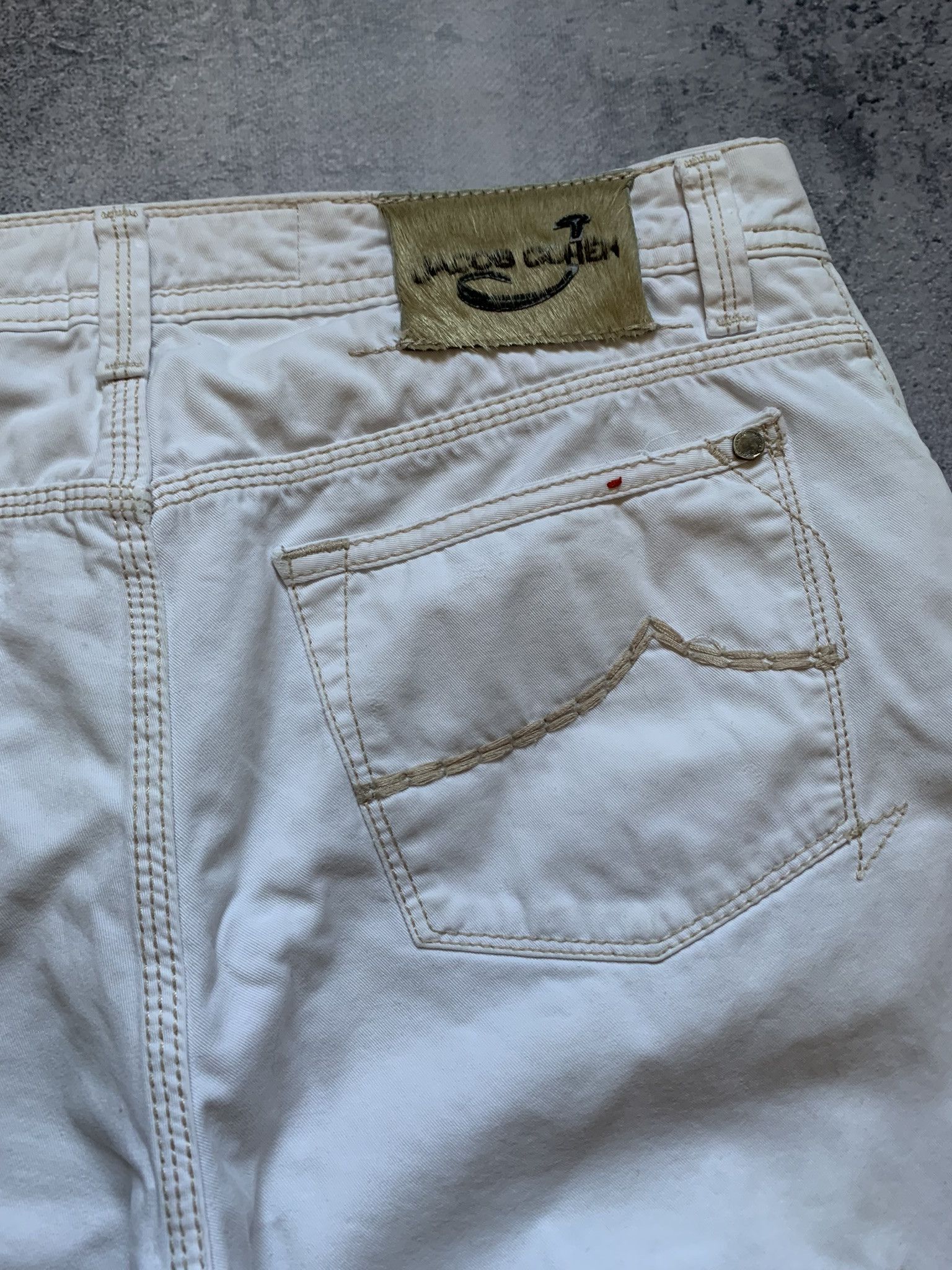 Jacob Cohen Jacob Cohen Pants Men's 35 White Cotton Jeans J688-LOVE Size US 35 - 8 Thumbnail