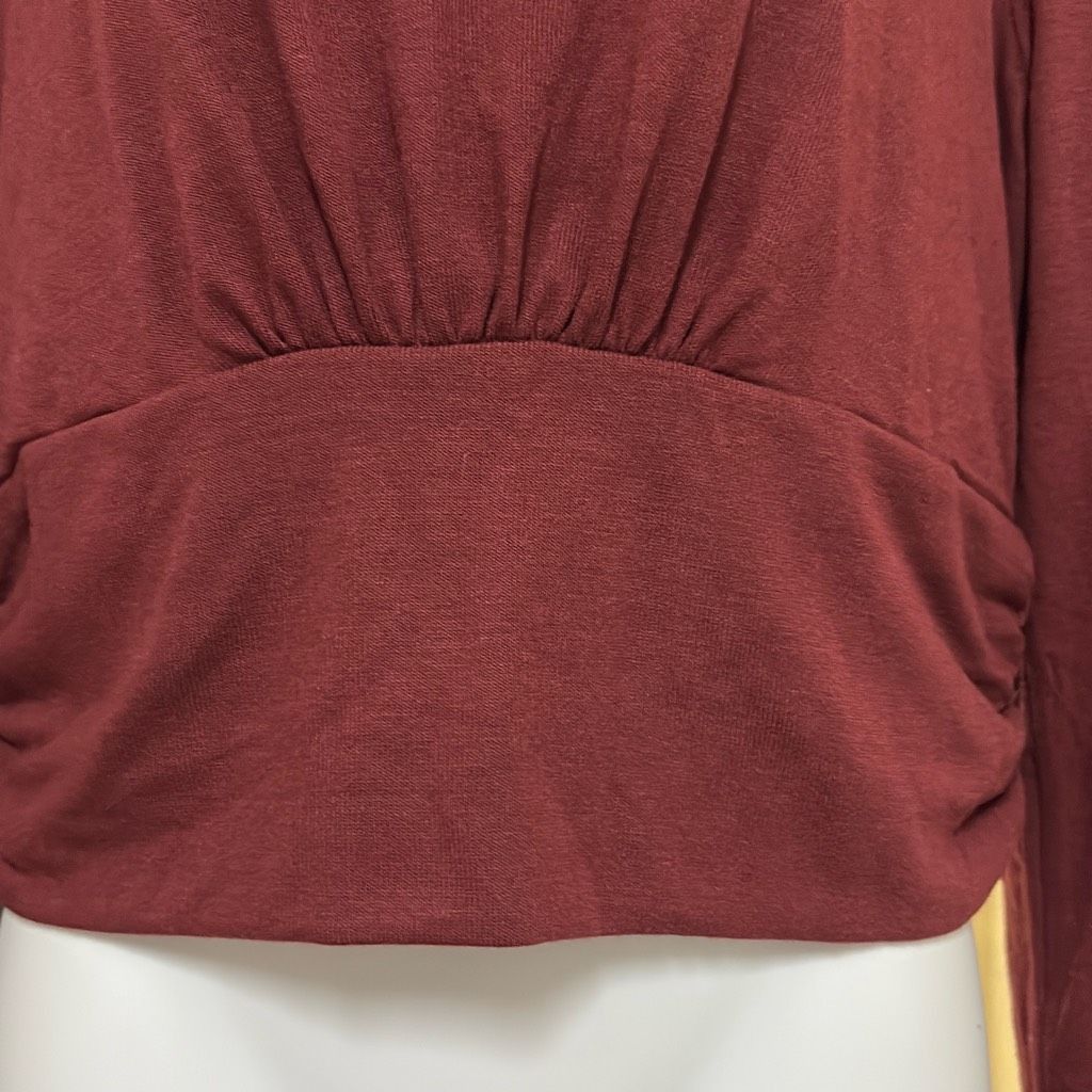 Other Brea Canyon Womans XL Maroon Mock Neck Keyhole Long Sleeve B Size XL / US 12-14 / IT 48-50 - 6 Thumbnail
