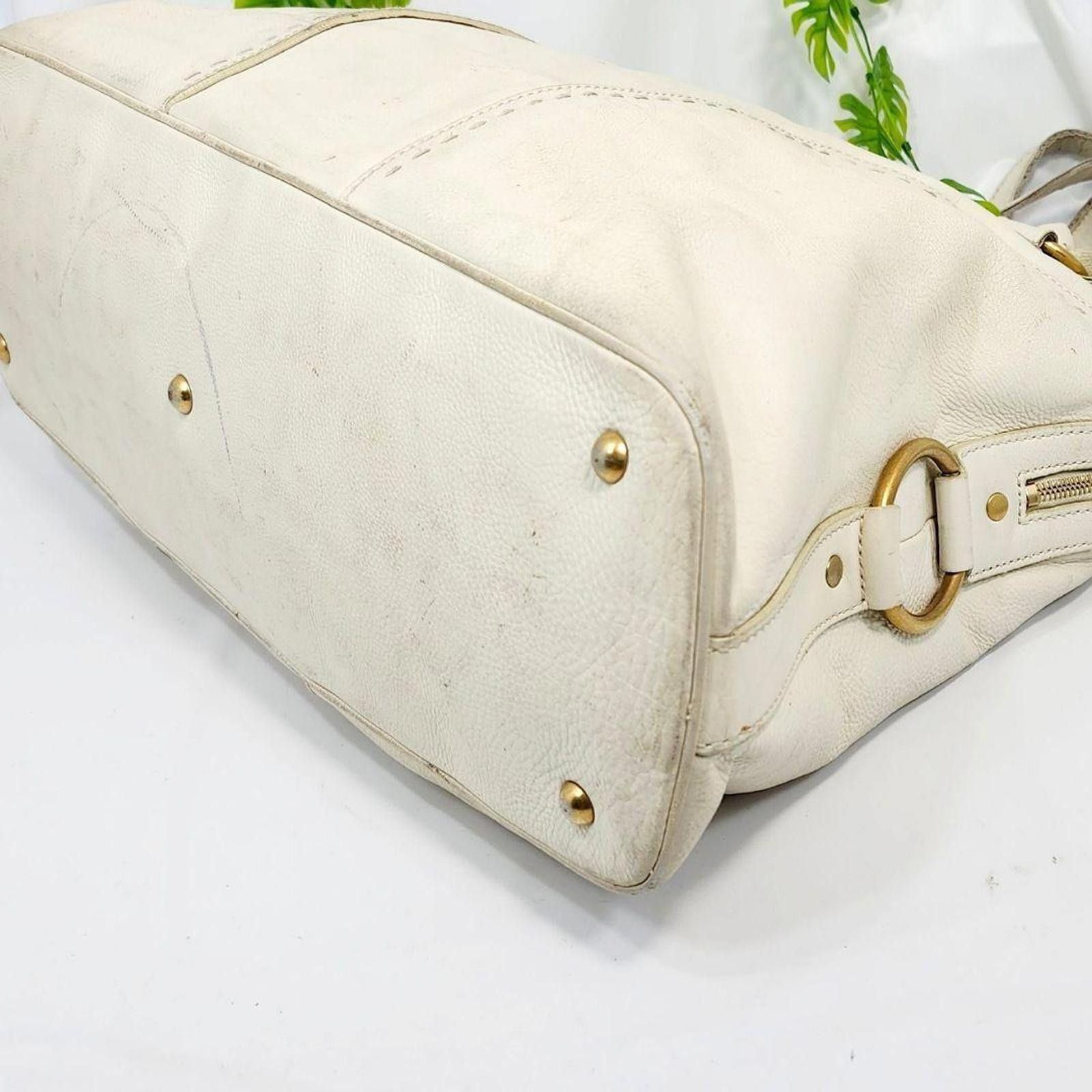 Saint Laurent Paris Saint Laurent - White Leather Tote Bag Size ONE SIZE - 6 Thumbnail