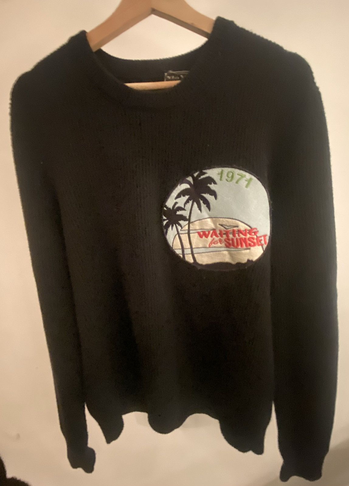 image of YVES Saint Laurent Authentic Saint Laurent Sweater in Black, Men's (Size Small)