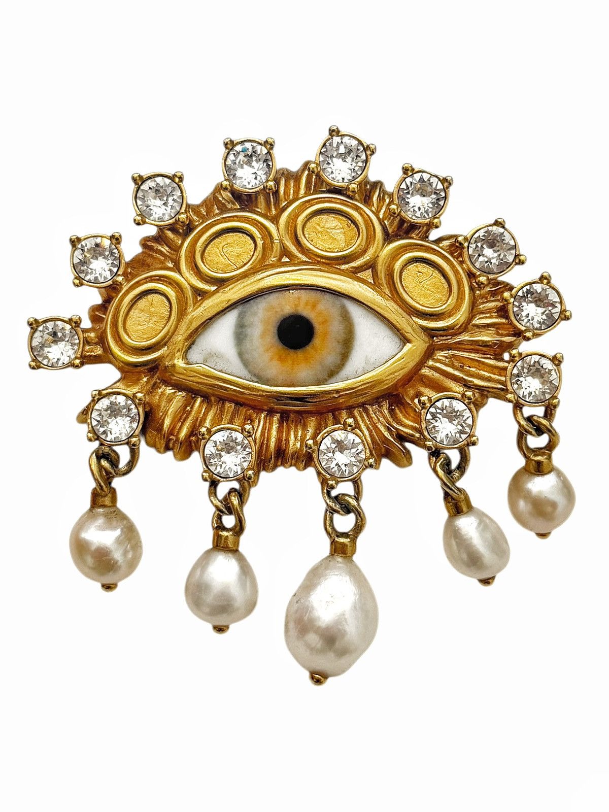 Other Schiaparelli Eye Crystal Brooch Pin Size ONE SIZE - 1 Thumbnail