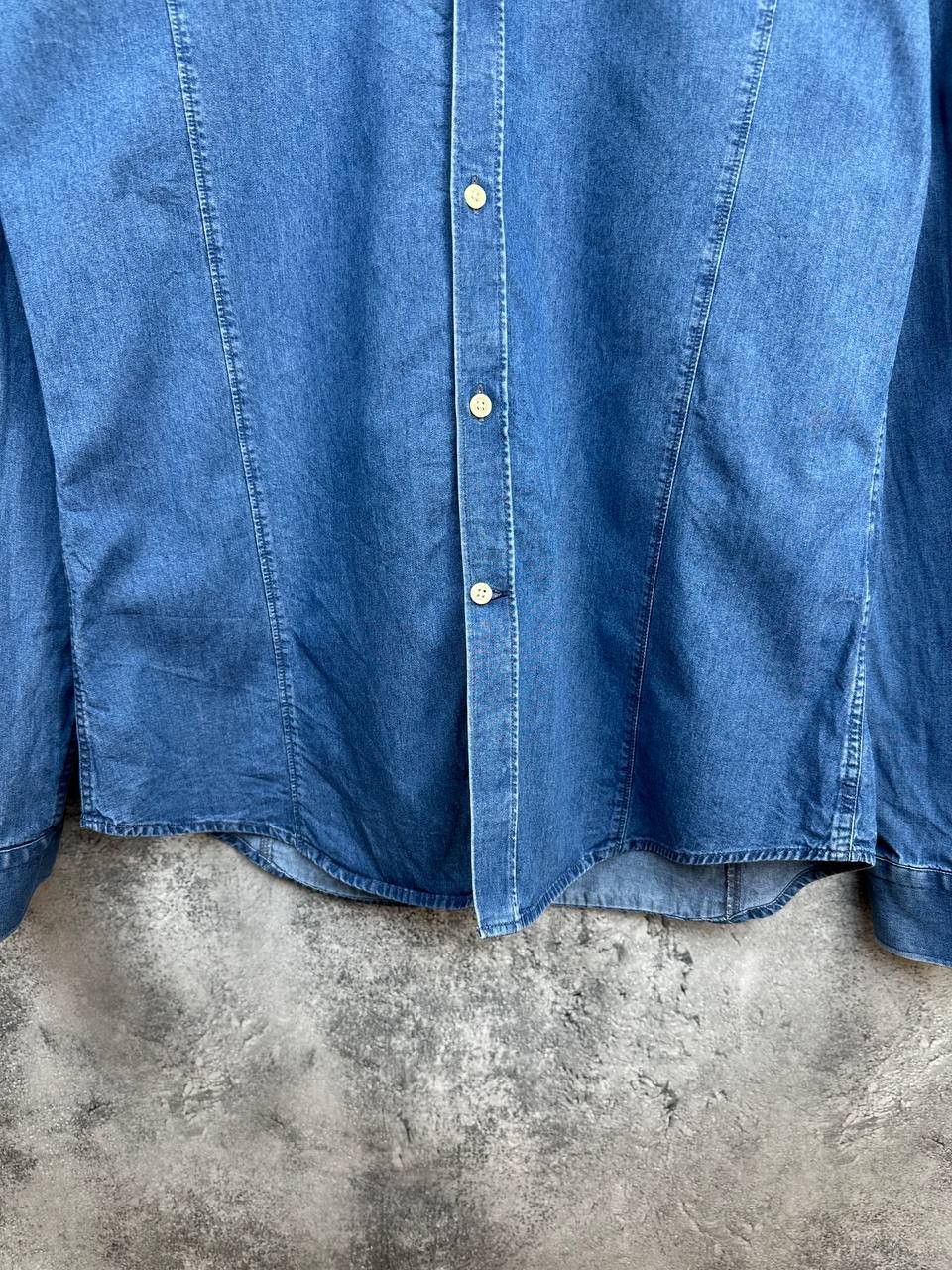 Reiss Reiss Bronx Contrast Collar Chambray Shirt Button Up LS SF Size US M / EU 48-50 / 2 - 7 Thumbnail