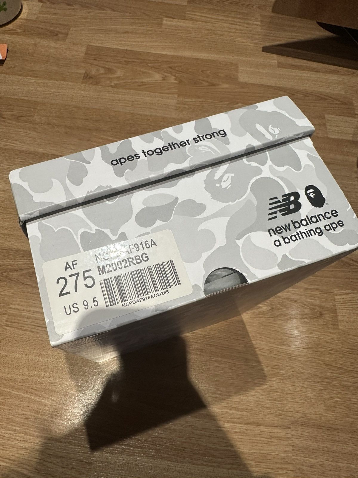 Bape × New Balance BAPE x New Balance 2002R Grey Camo Size Mens UK 9 M2002RBG Size US 9.5 / EU 42-43 - 3 Thumbnail