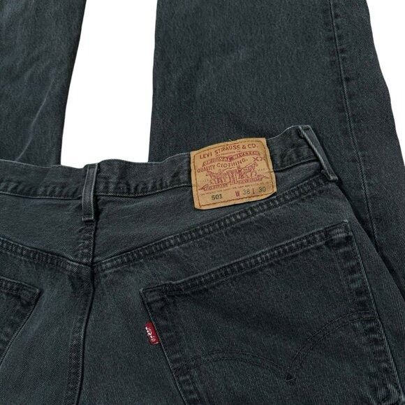 Levi's × Levi's Vintage Clothing Vintage Levis 501-0660 Jeans Mens 36x27 Faded Black, Raw Hem Size US 36 / EU 52 - 8 Thumbnail